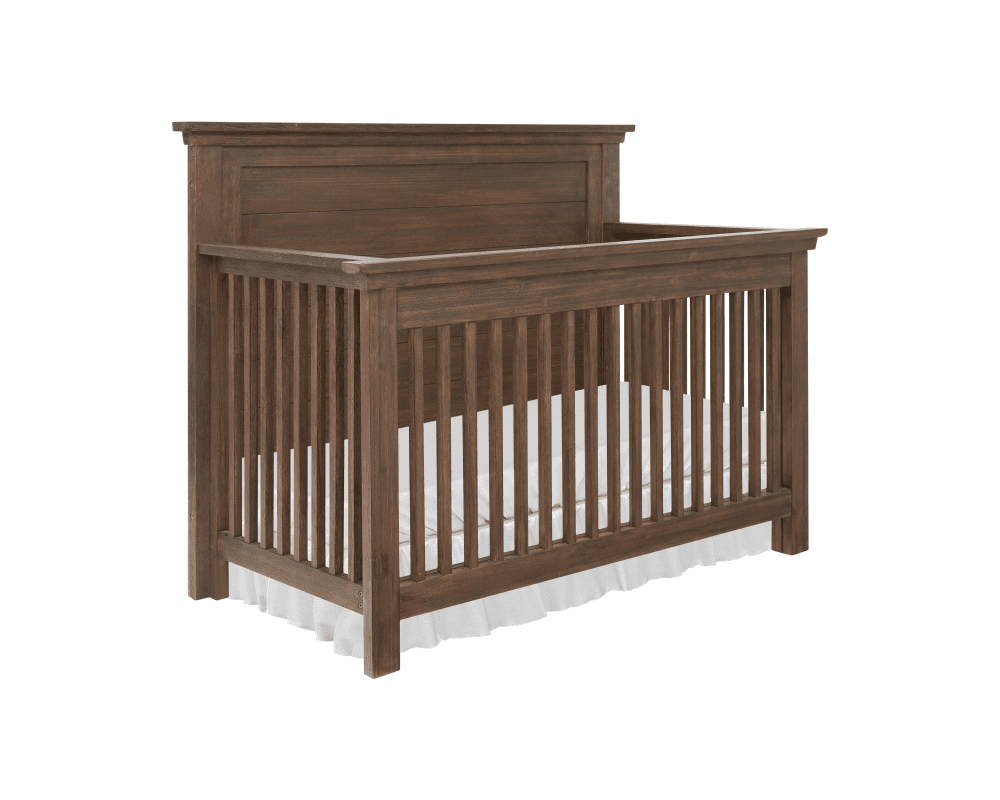 Rustic top brown crib