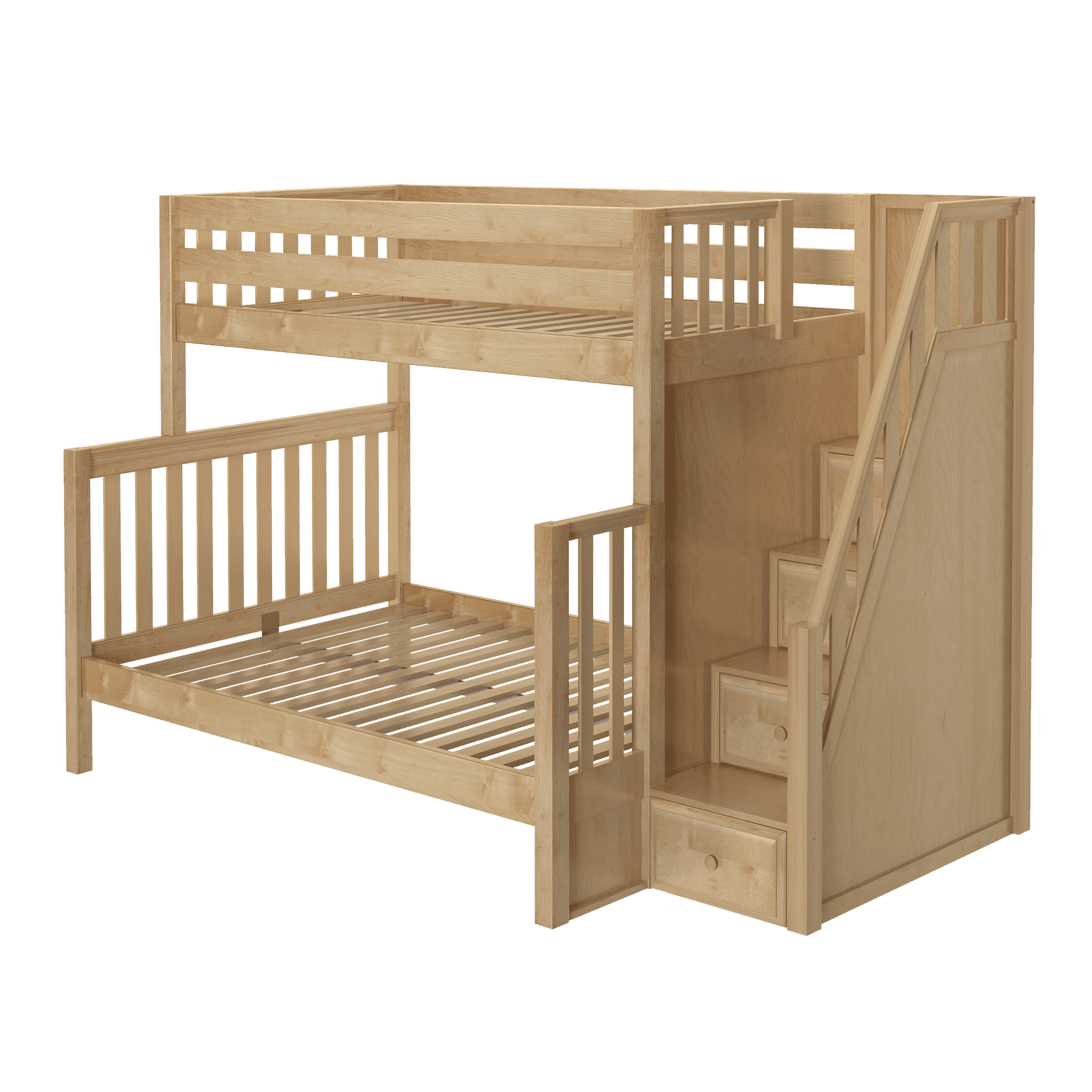 Maxtrix High Twin XL over Full XL Bunk Bed with Stairs | Lullabye Shop
