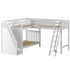 Maxtrix Twin XL High Corner Loft Bunk Bed with Ladder + Stairs - L