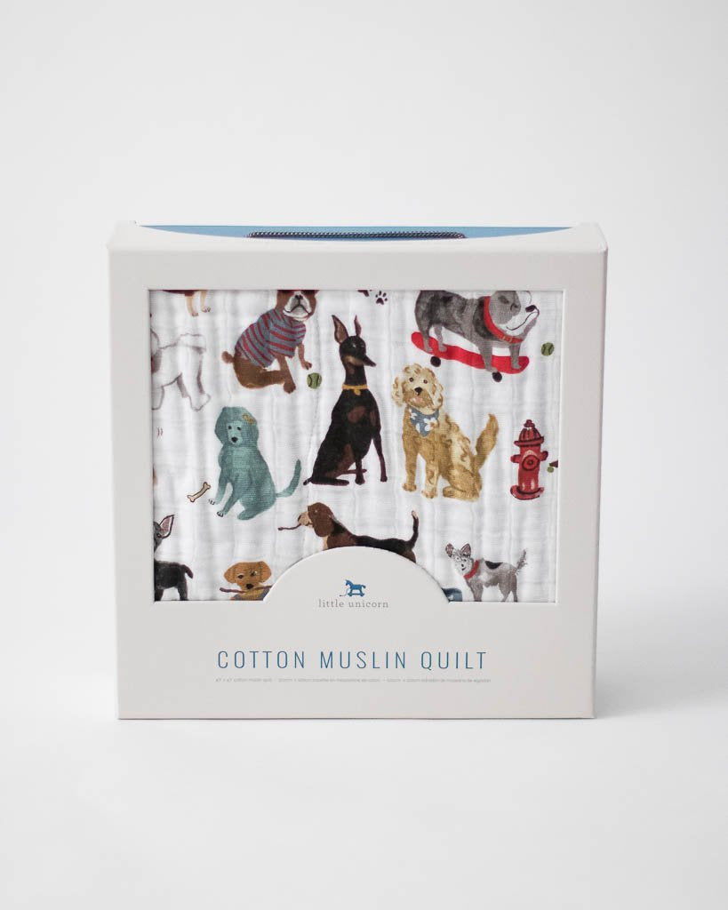 Little Unicorn Cotton Muslin Crib Quilt - Woof