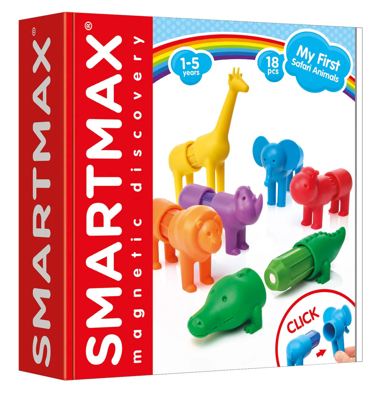 Smart Toys SmartMax My First Safari Animals STEM Magnetic Discovery Set for Kids