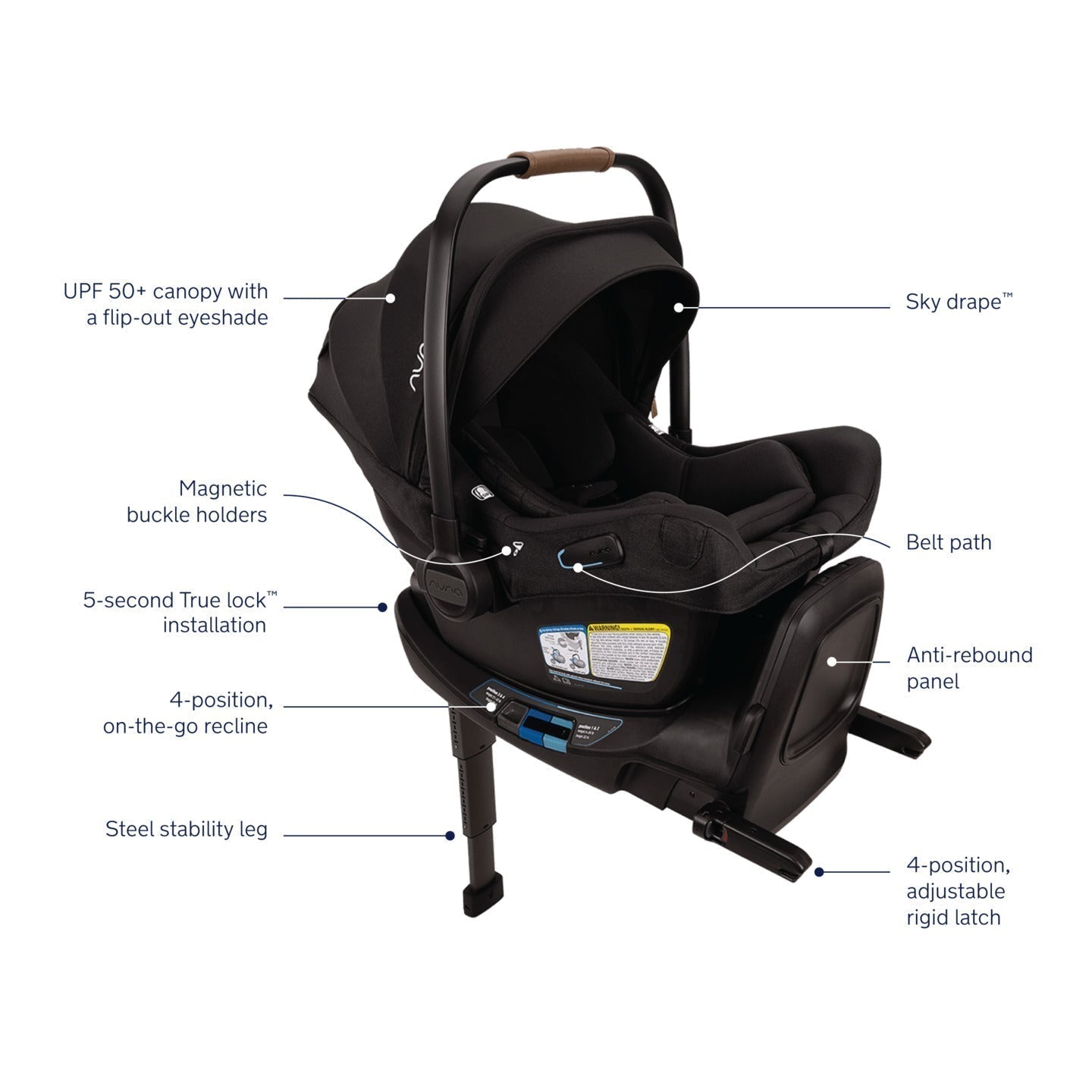 nuna mixx next stroller with magnetic buckle Nuna MIXX Next + PIPA Aire RX Travel System