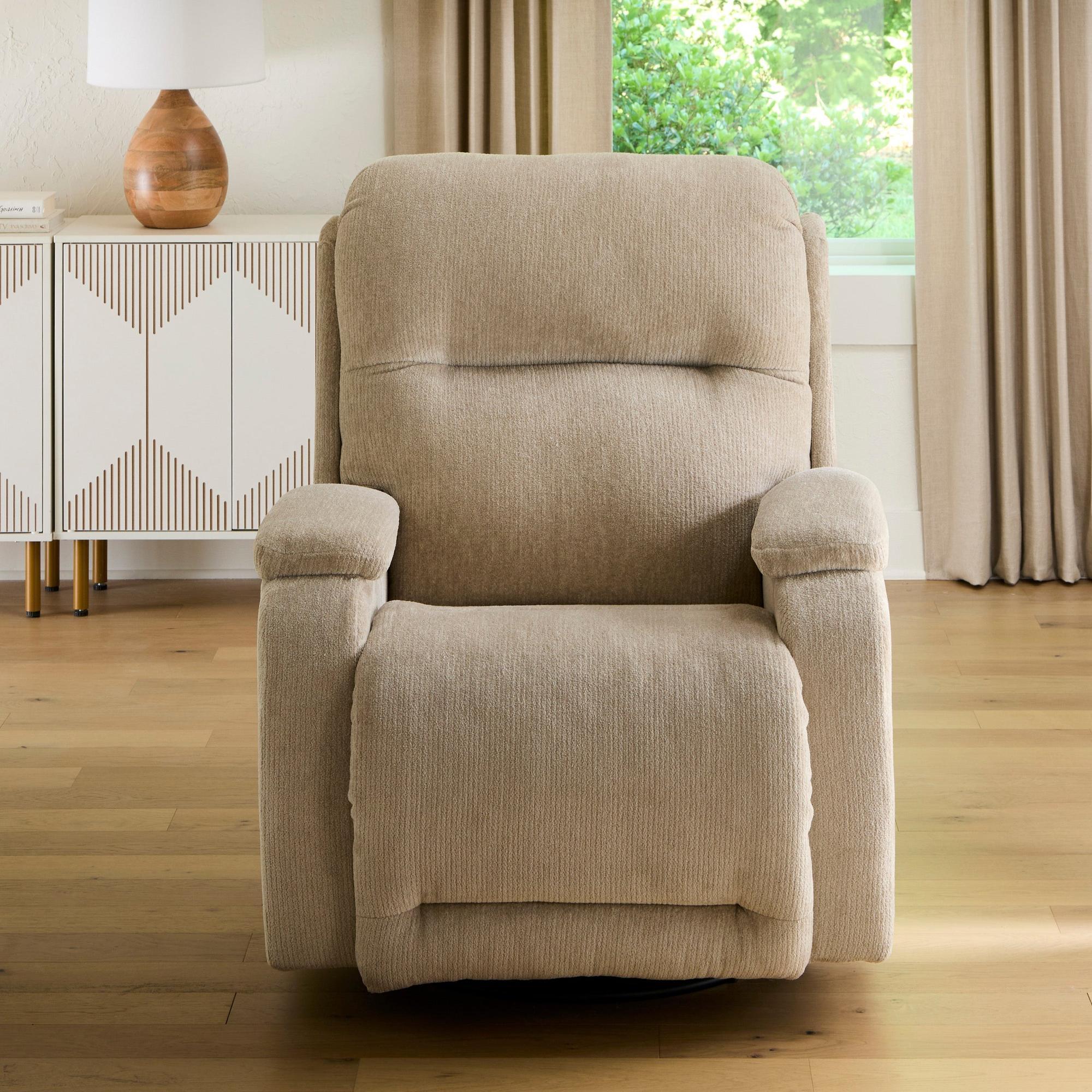 Storytime Maverly Power Cozzia Swivel Glide Recliner with Heat & Massage