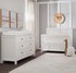 Designs by Briere Anzio Crib, Dresser, Changer Top White Wash