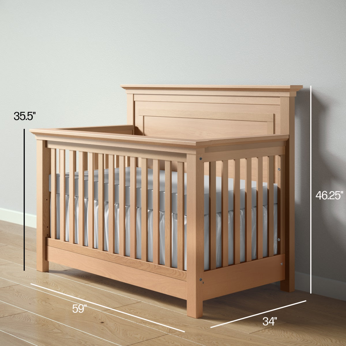 Romina Karisma Convertible Crib / Solid Back