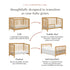 Babyletto Sprout 4-in-1 Convertible Crib with Toddler Bed Conversion Kit