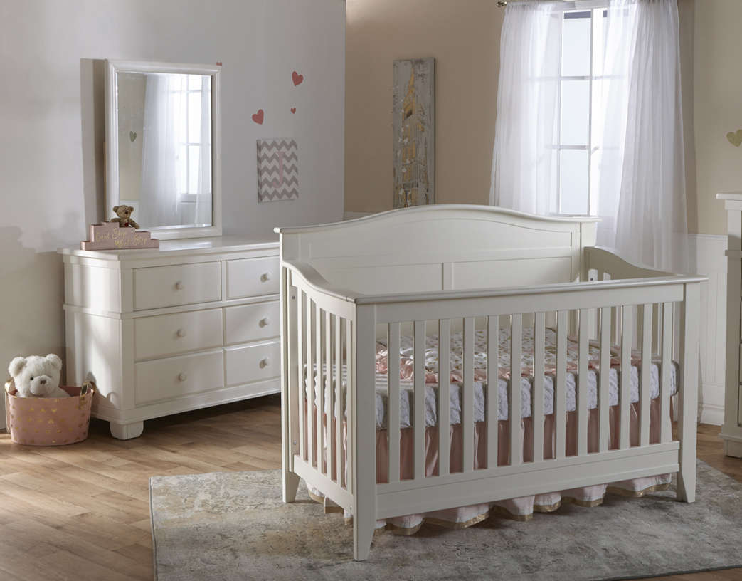 Pali Napoli Curve-Top Forever Crib + Double Dresser