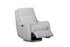 Quinn Nursery Power Recliner with Power Headrest, Lumbar Support & Wood Base Silver Bliss