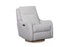 Quinn Nursery Power Recliner with Power Headrest, Lumbar Support & Wood Base Silver Bliss