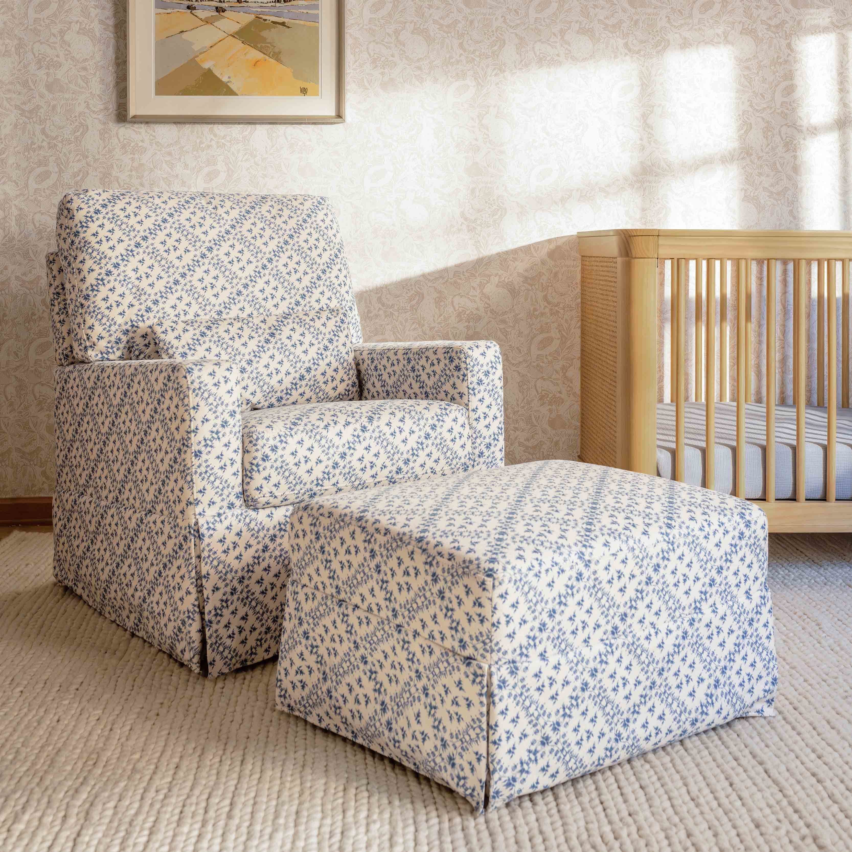 Sarah Flint x Namesake Crawford Gliding Ottoman in Eco-Performance Fabric | Water Repellent & Stain Resistant | Lullabye Shop