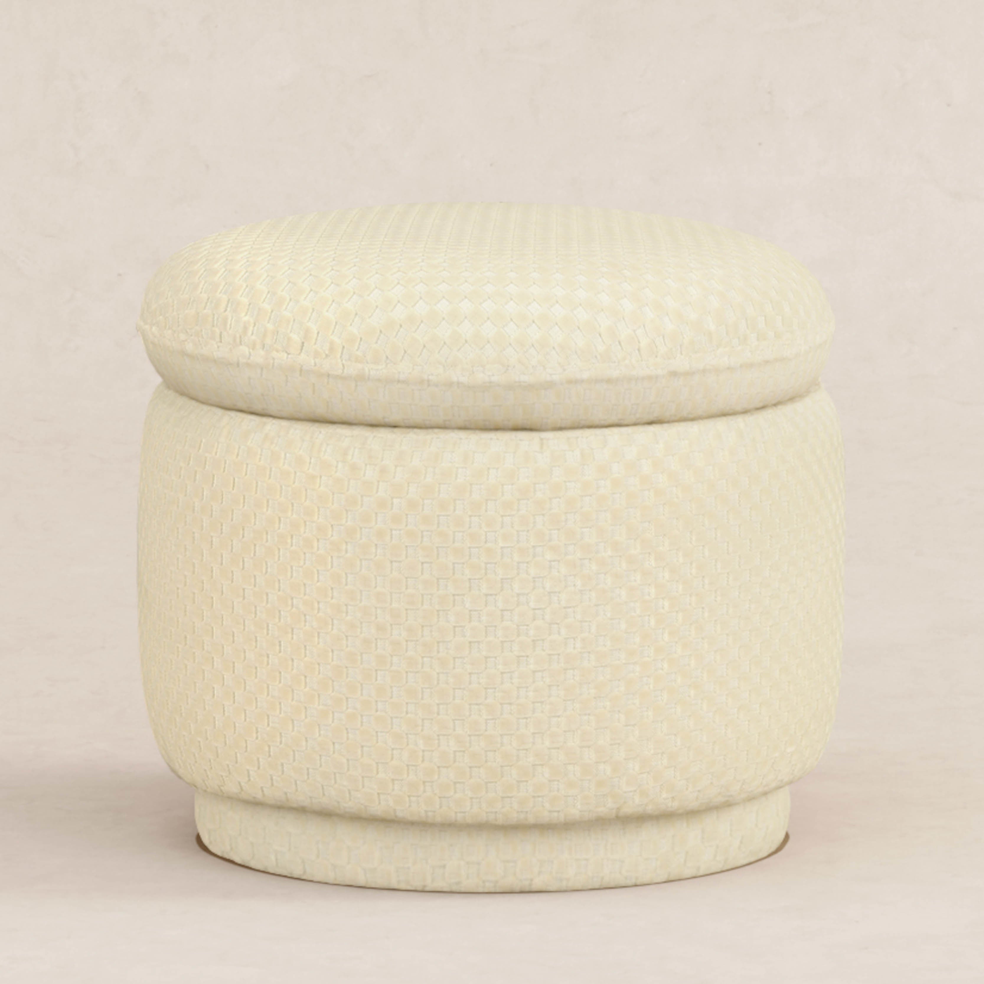 Babyletto Enoki Storage Ottoman in Velvet Checker | Lullabye Shop