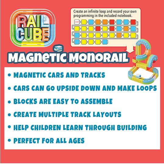 Rail Cube Magnetic Monorail Starter Set