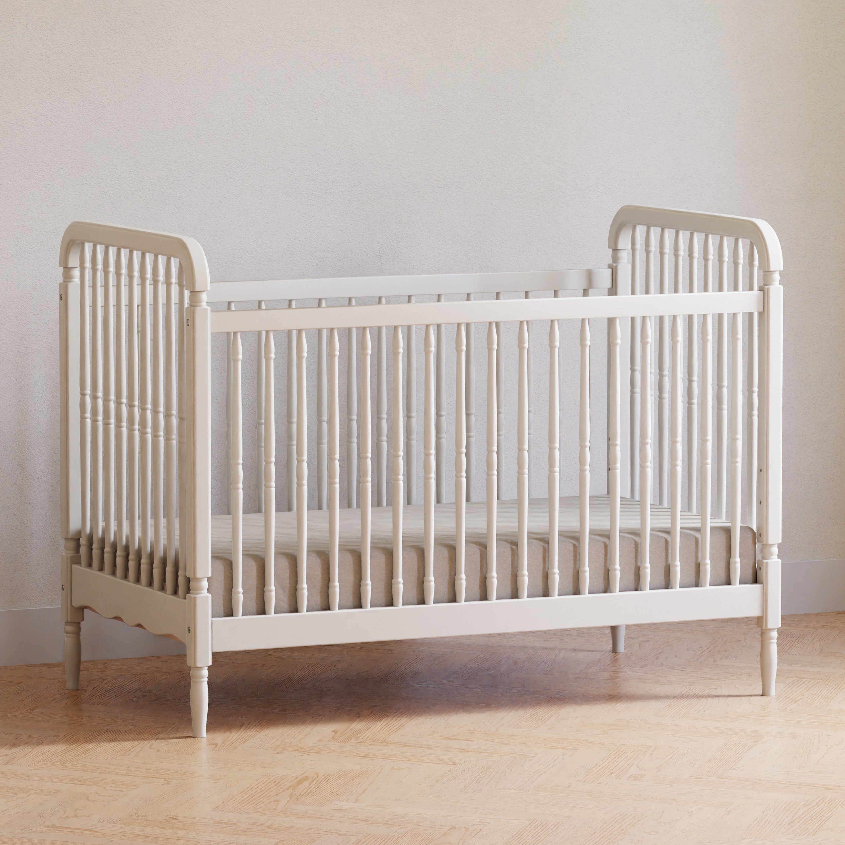 Namesake Liberty 3-in-1 Convertible Spindle Crib with Toddler Bed Conversion Kit | Lullabye Shop