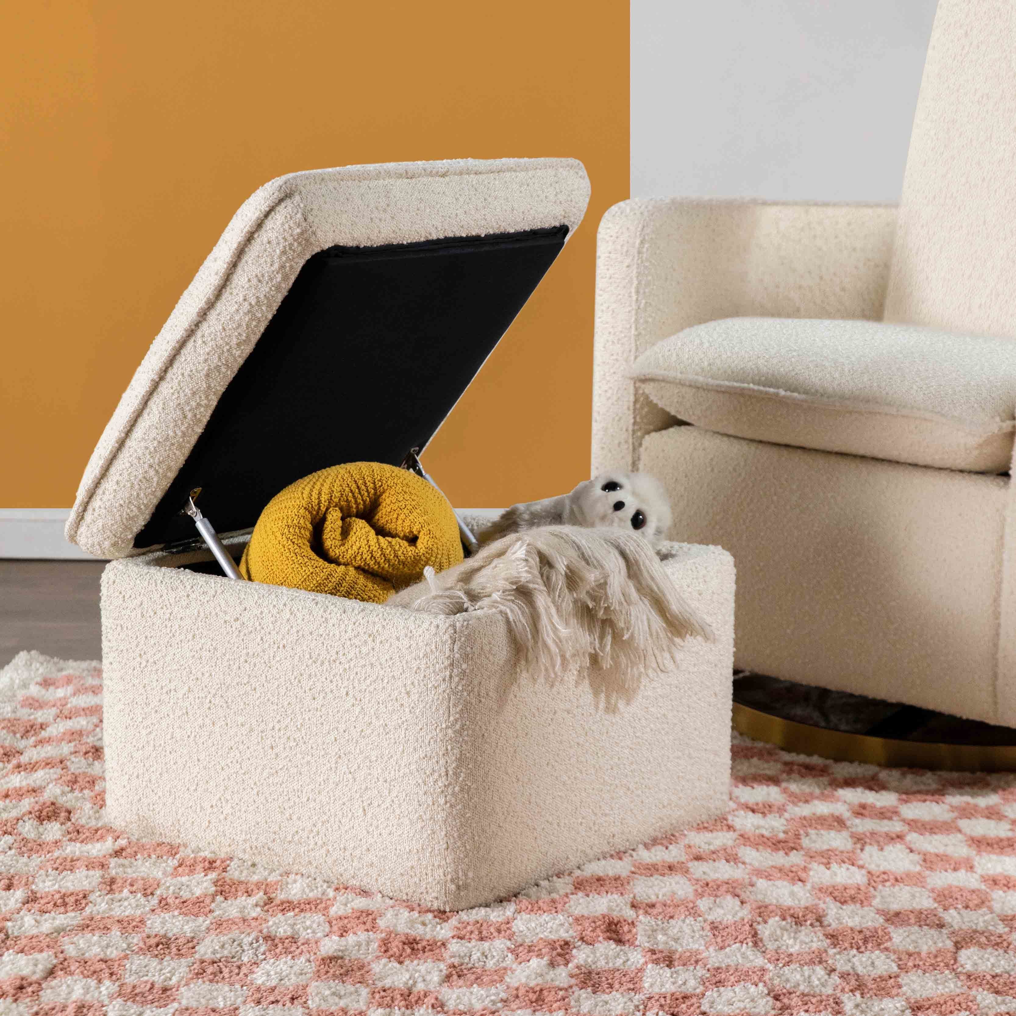 Babyletto Cali Storage Ottoman in Boucle | Lullabye Shop