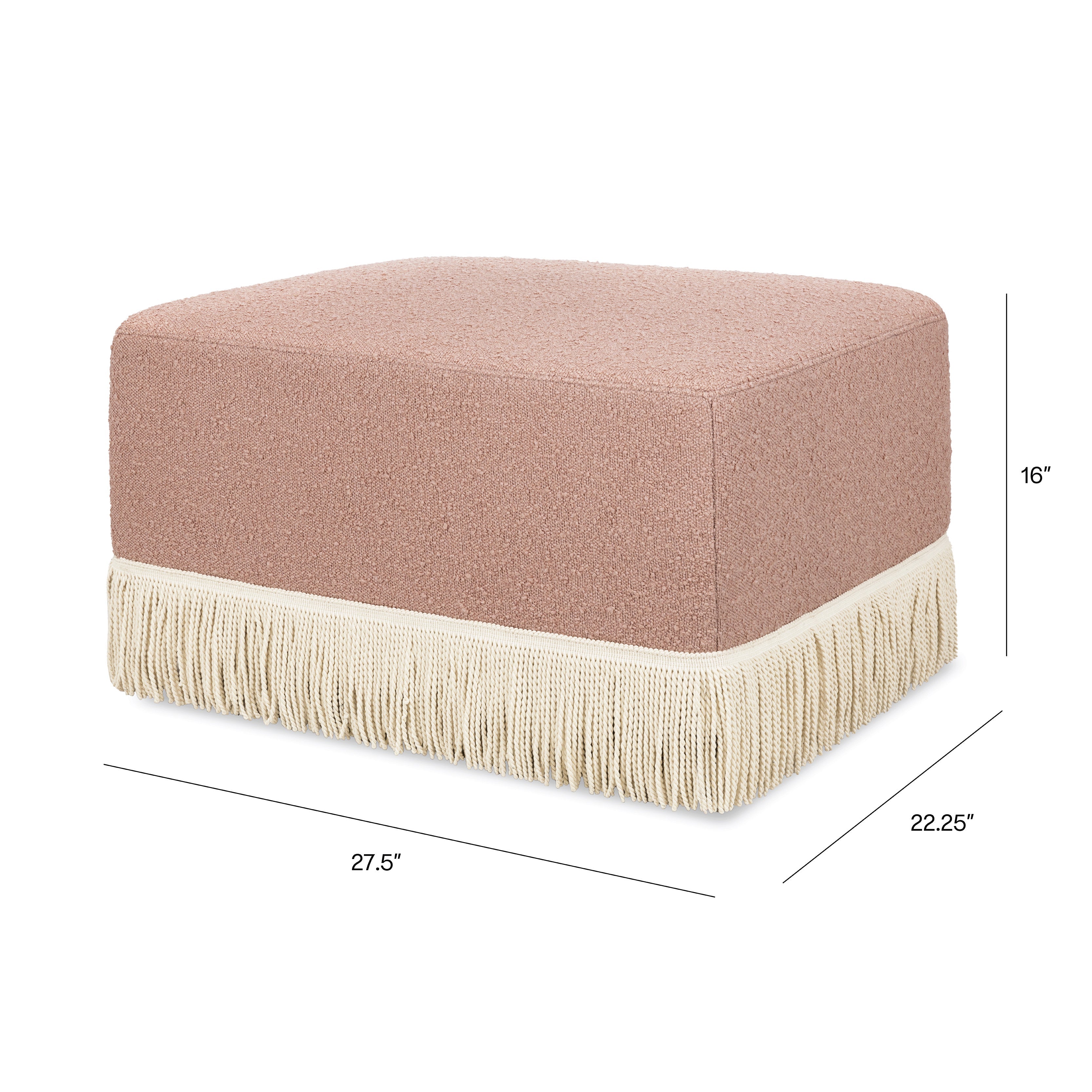 Namesake Crawford Gliding Ottoman | Boucle with Tassel Fringe | Lullabye Shop