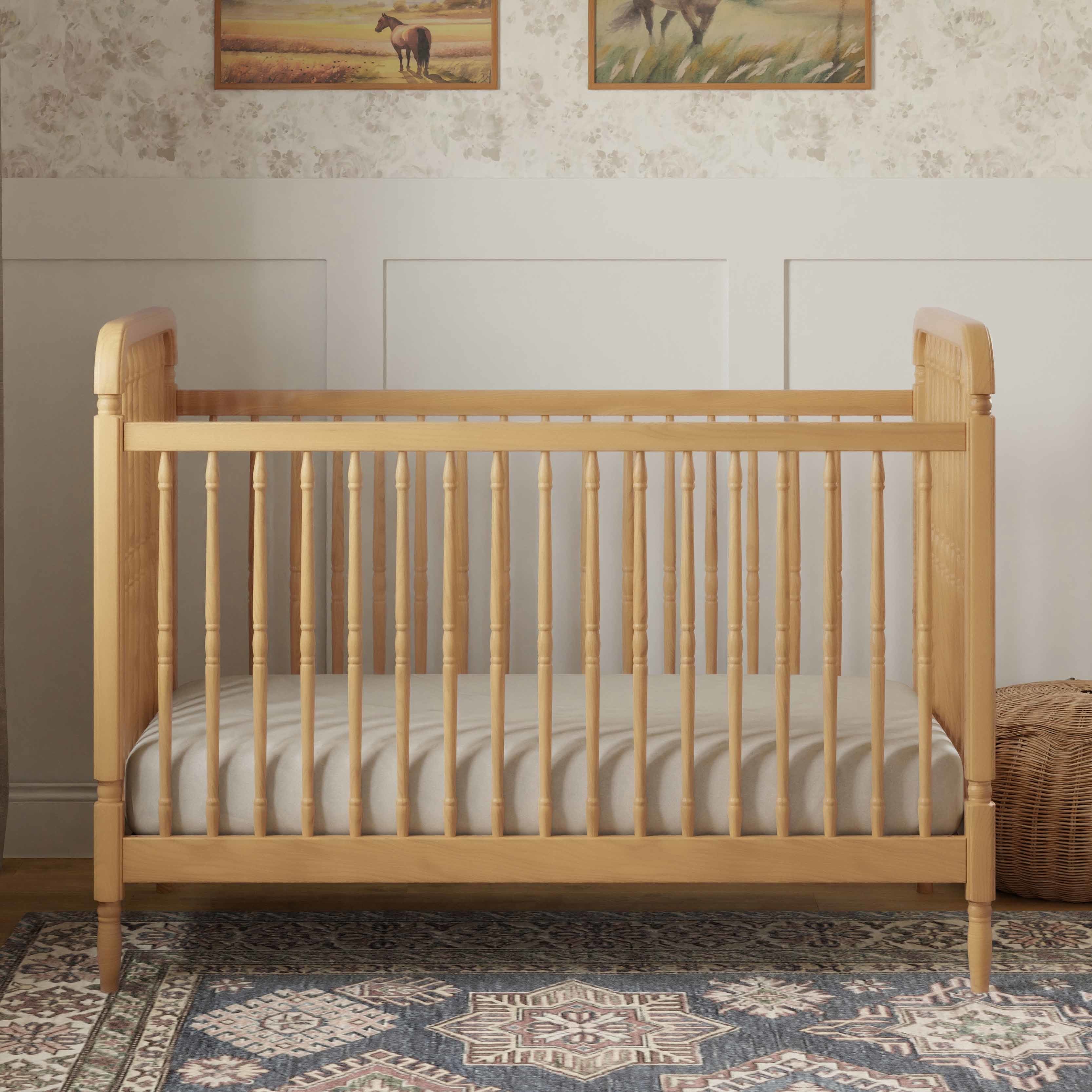 Namesake Liberty 3-in-1 Convertible Spindle Crib with Toddler Bed Conversion Kit | Lullabye Shop