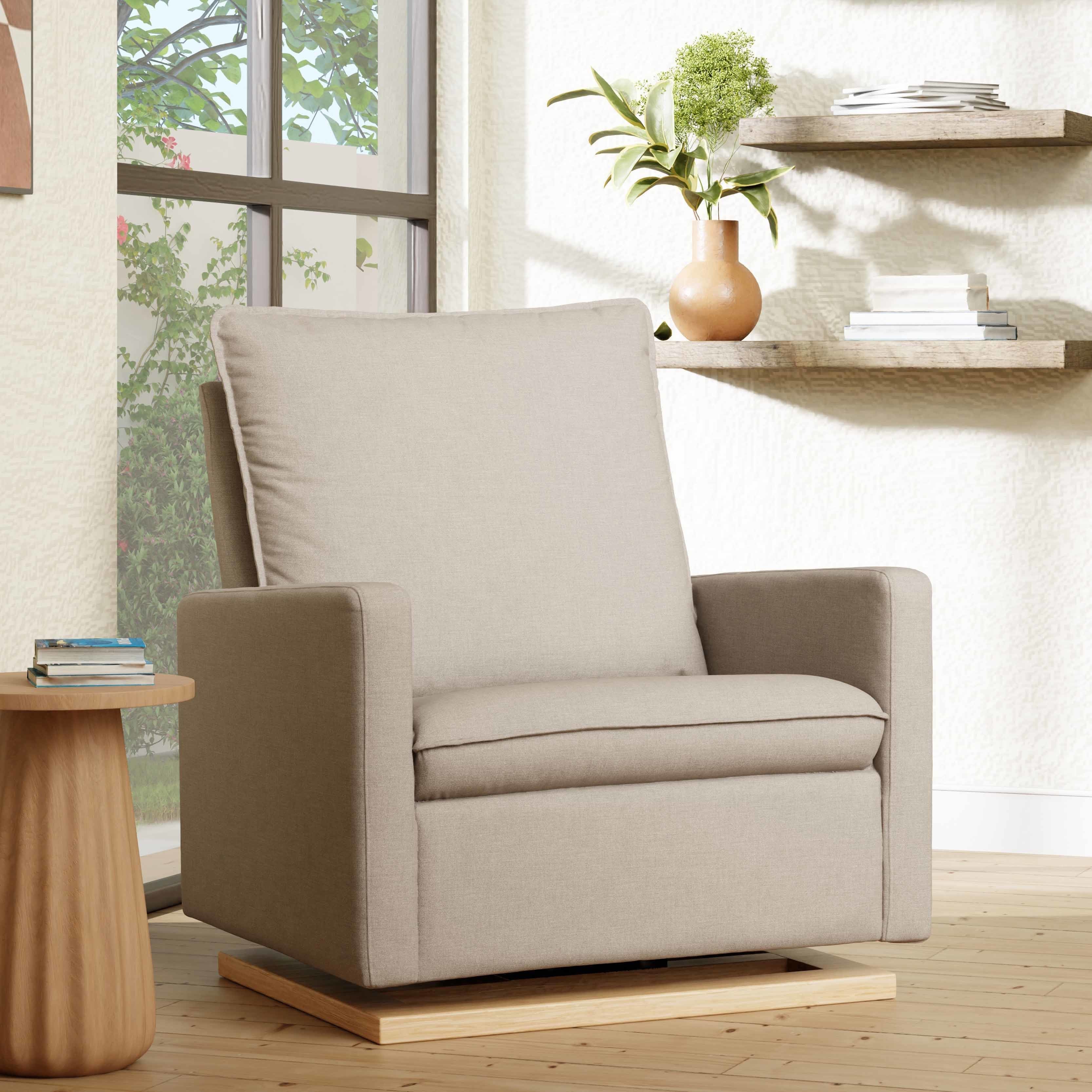 Babyletto Cali Pillowback Chair and a Half Glider in Eco-Performance Fabric | Water Repellent & Stain Resistant | Lullabye Shop