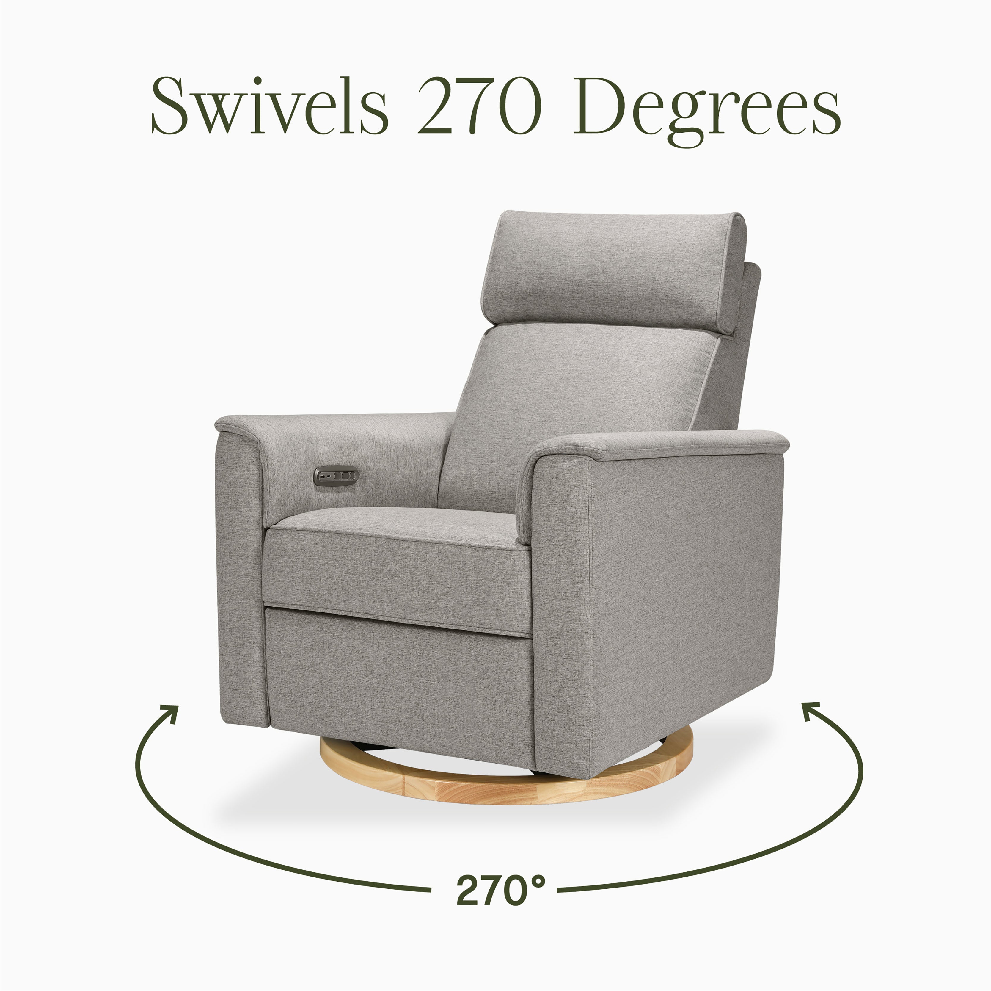 Monogram by Namesake Willa Plus Power Glider Recliner + Power Headrest | Lullabye Shop