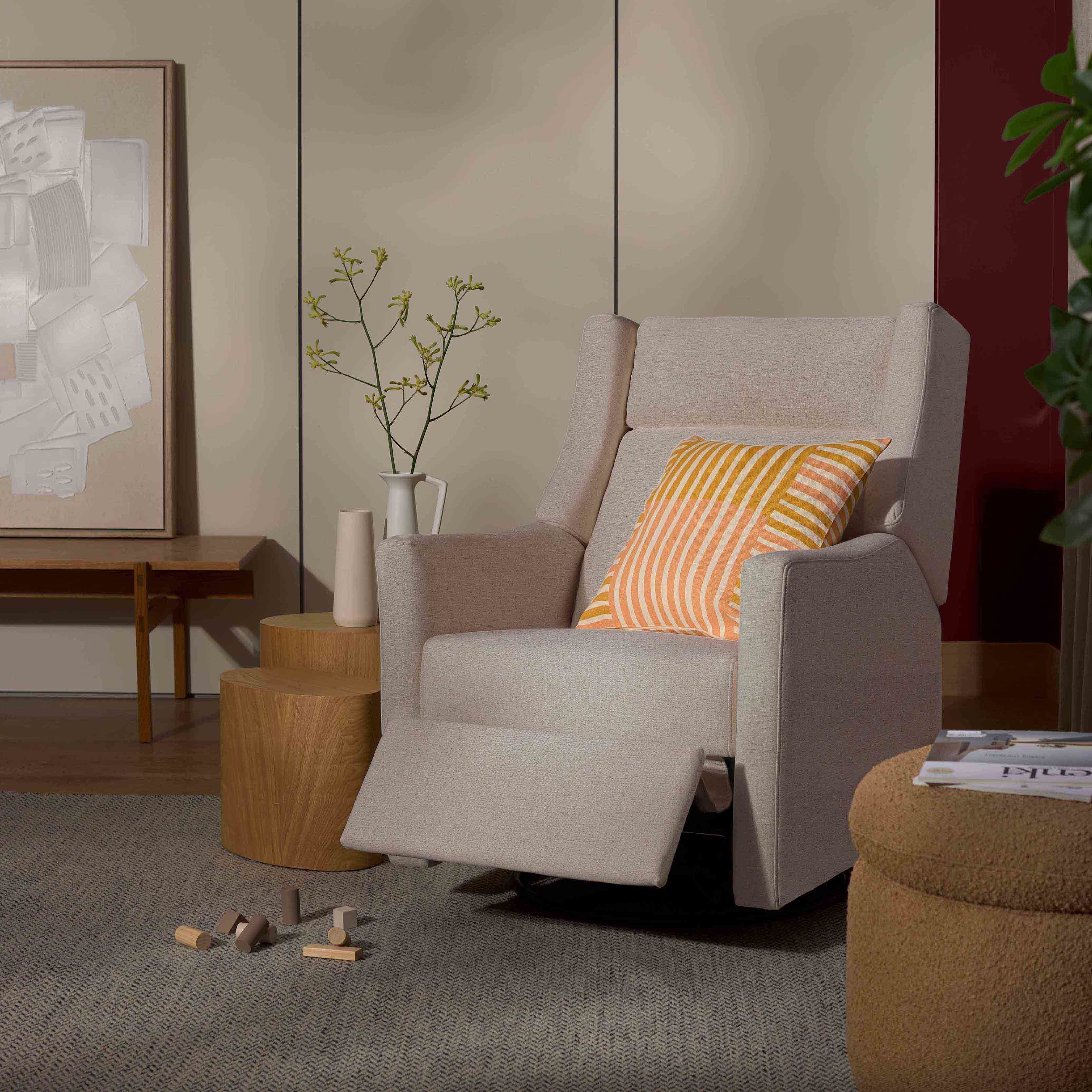Babyletto Kiwi Plus Power Recliner and Swivel Glider with Power Adjustable Headrest and USB Port
