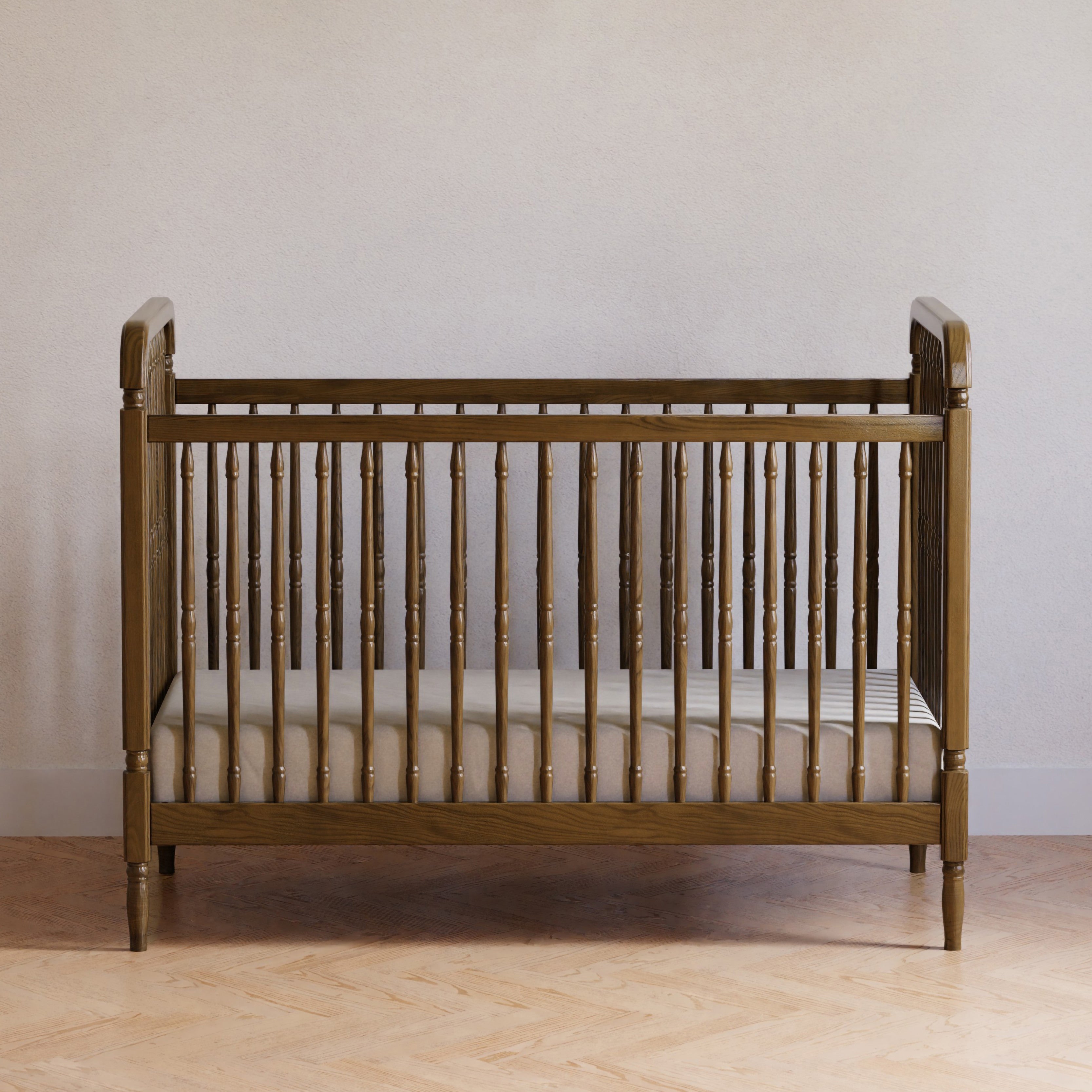 Namesake Liberty 3-in-1 Convertible Spindle Crib with Toddler Bed Conversion Kit | Lullabye Shop