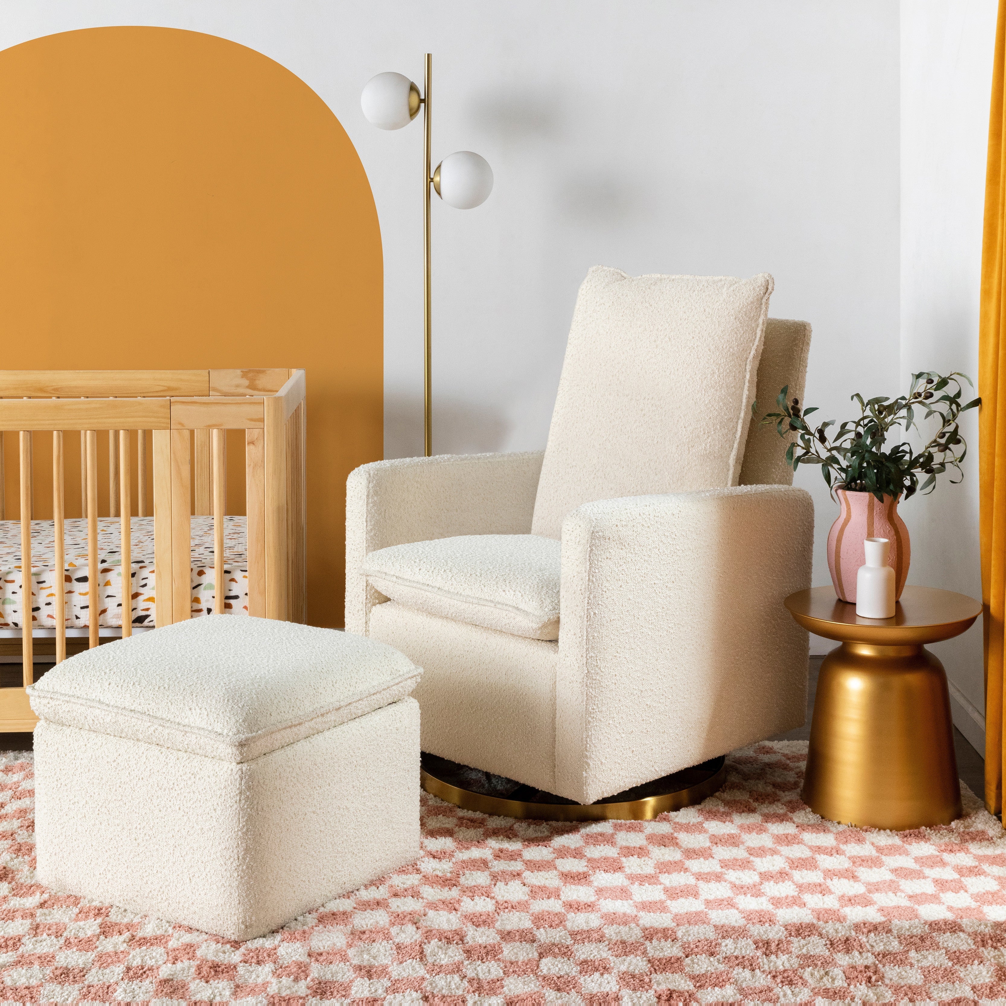 Babyletto Cali Storage Ottoman in Boucle | Lullabye Shop