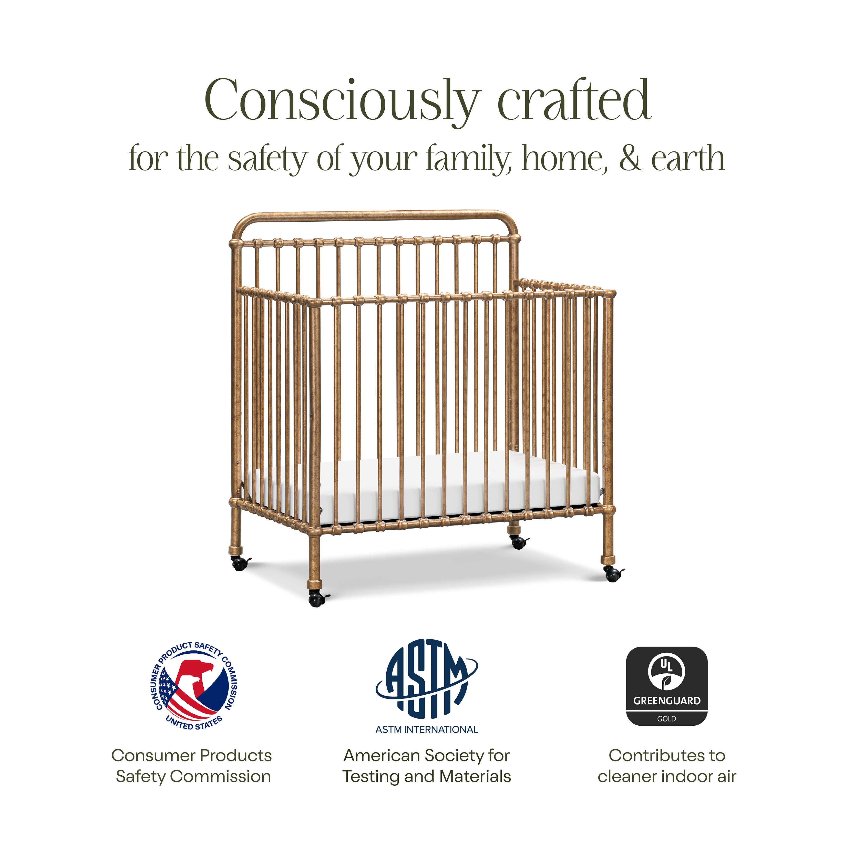 Namesake Winston 4-in-1 Convertible Mini Crib | Lullabye Shop