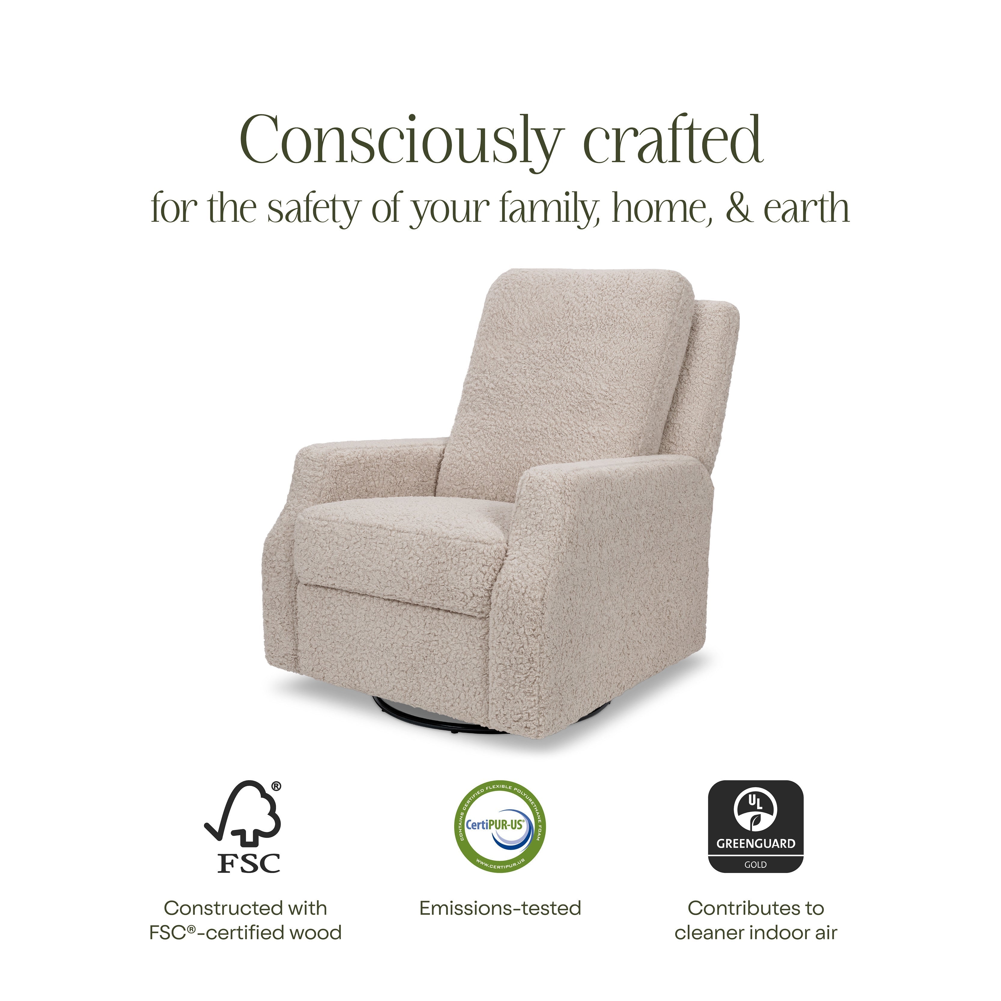 Namesake Crewe Recliner and Swivel Glider | Lullabye Shop