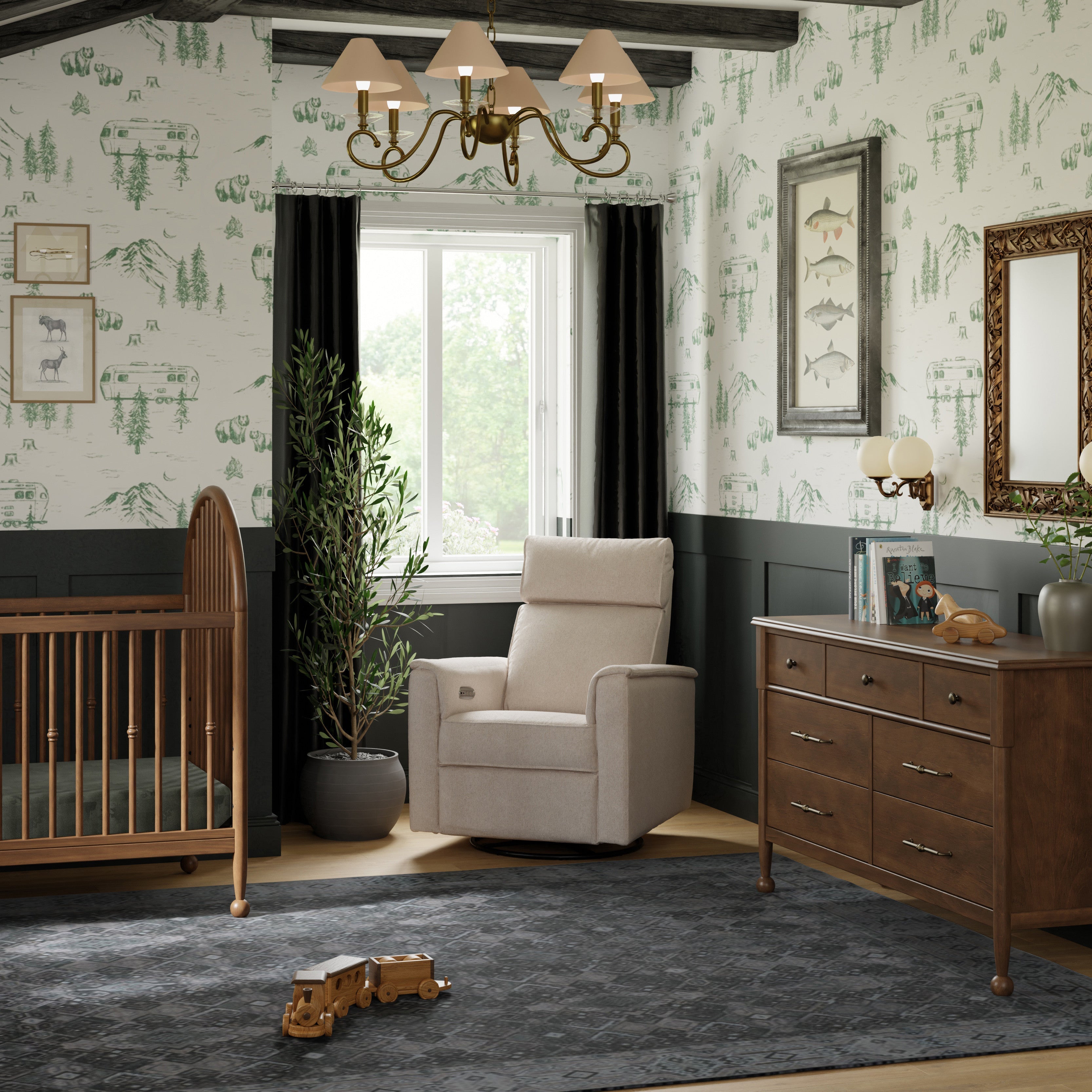 Monogram by Namesake Willa Plus Power Glider Recliner + Power Headrest | Lullabye Shop