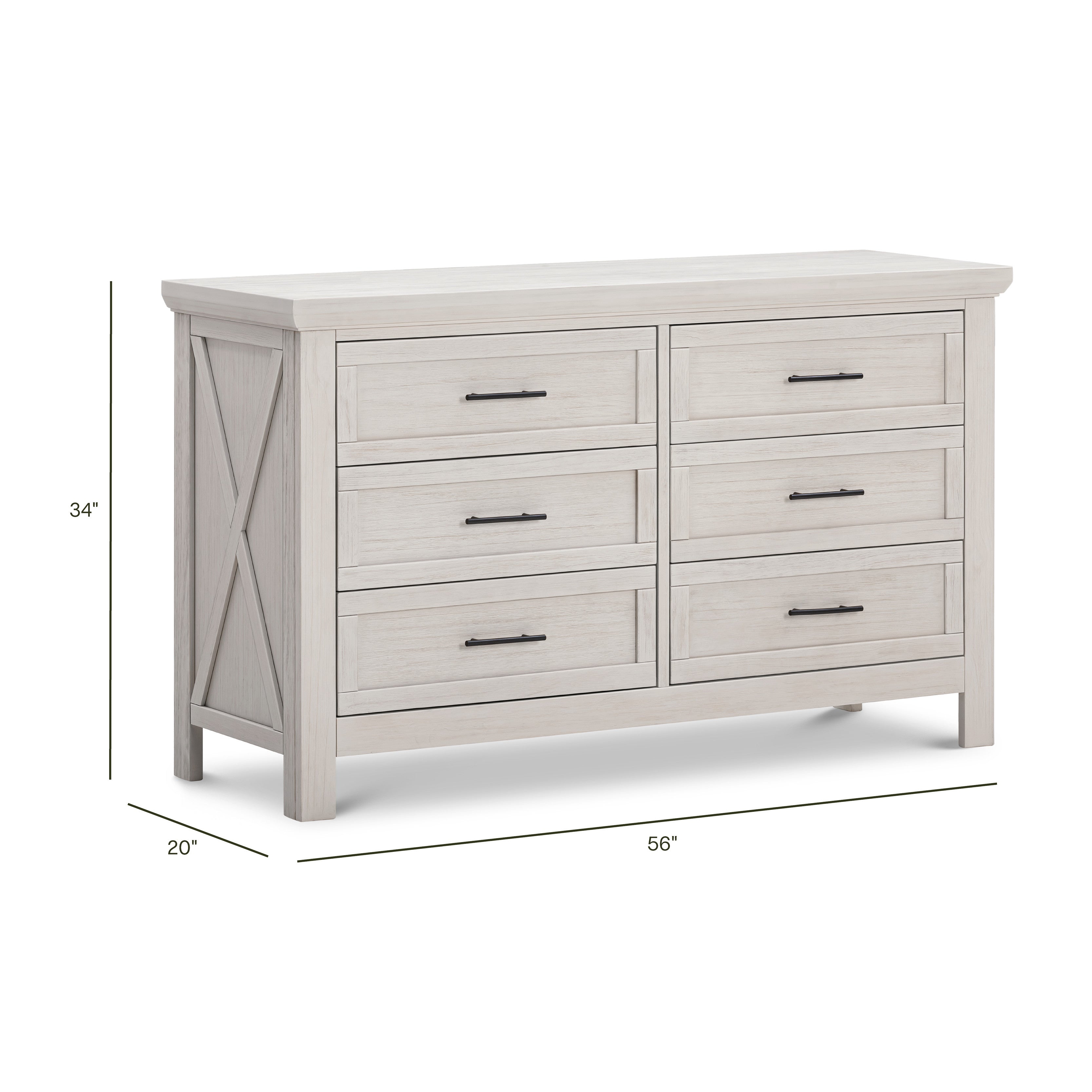 Monogram by Namesake Emory Farmhouse 6-Drawer Dresser | Lullabye Shop