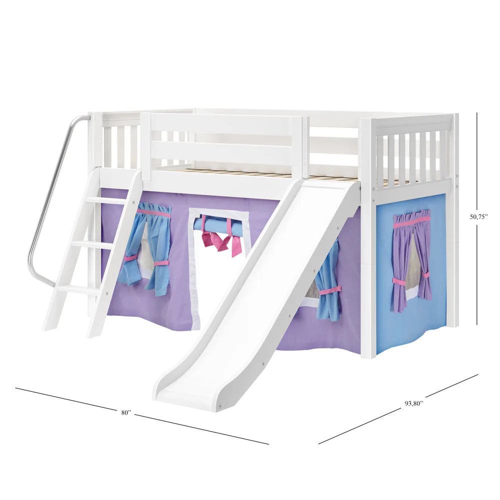 Maxtrix Twin Fort Loft Bed with Slide