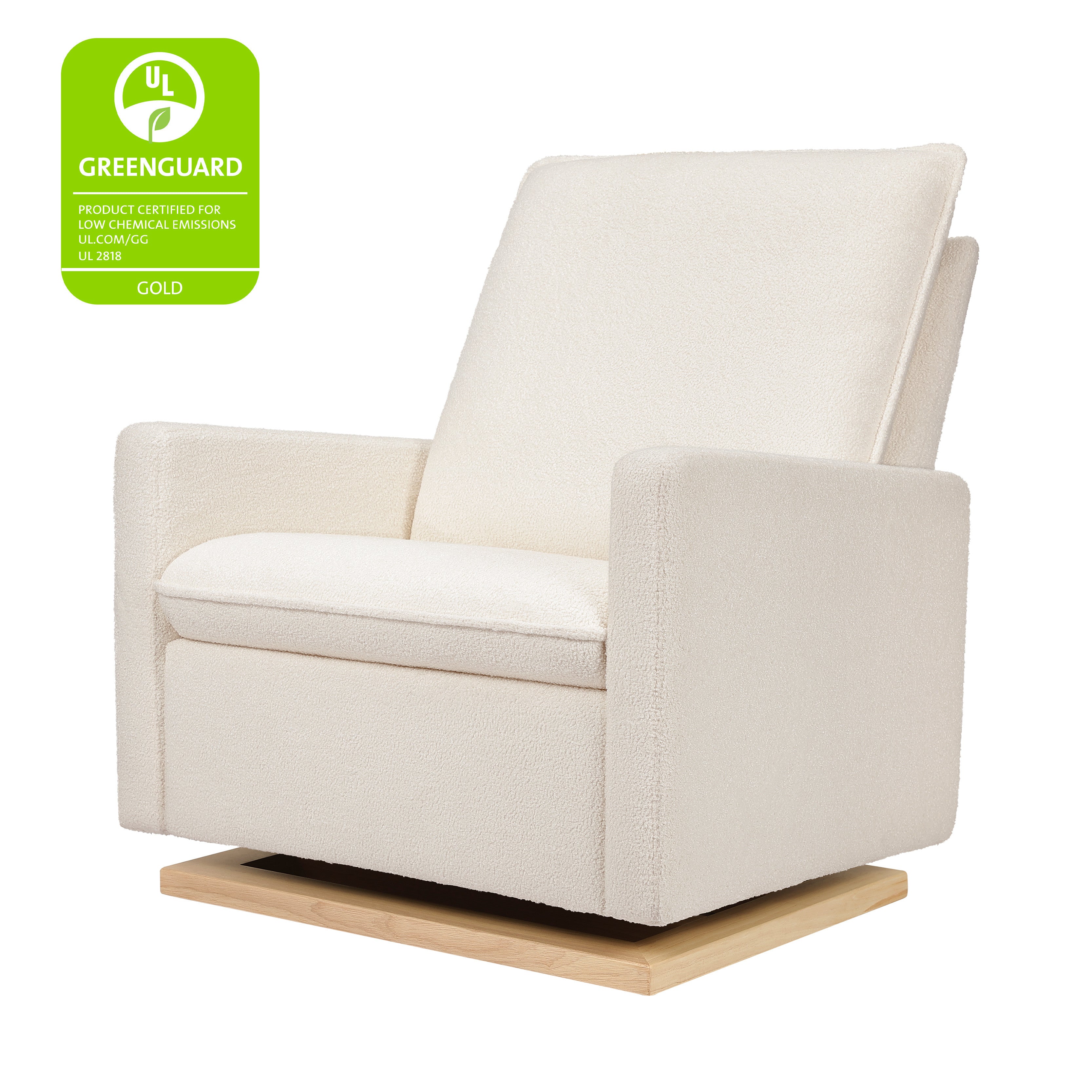 Babyletto Cali Pillowback Chair and a Half Glider in Fleece | Lullabye Shop