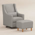 Babyletto Toco Swivel Glider and Ottoman in Eco-Performance Fabric | Water Repellent & Stain Resistant | Lullabye Shop