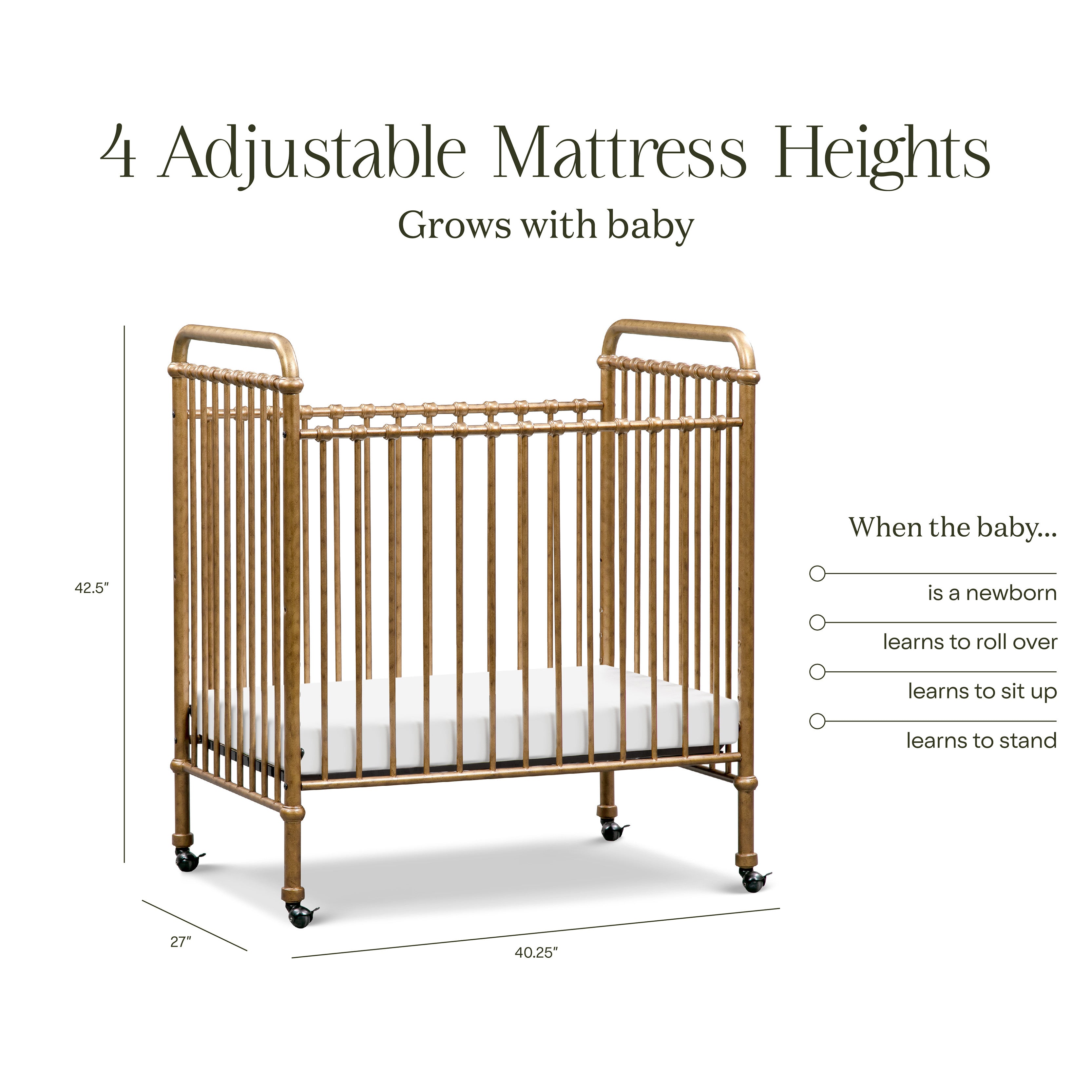 Namesake Abigail 3-in-1 Convertible Mini Crib | Lullabye Shop