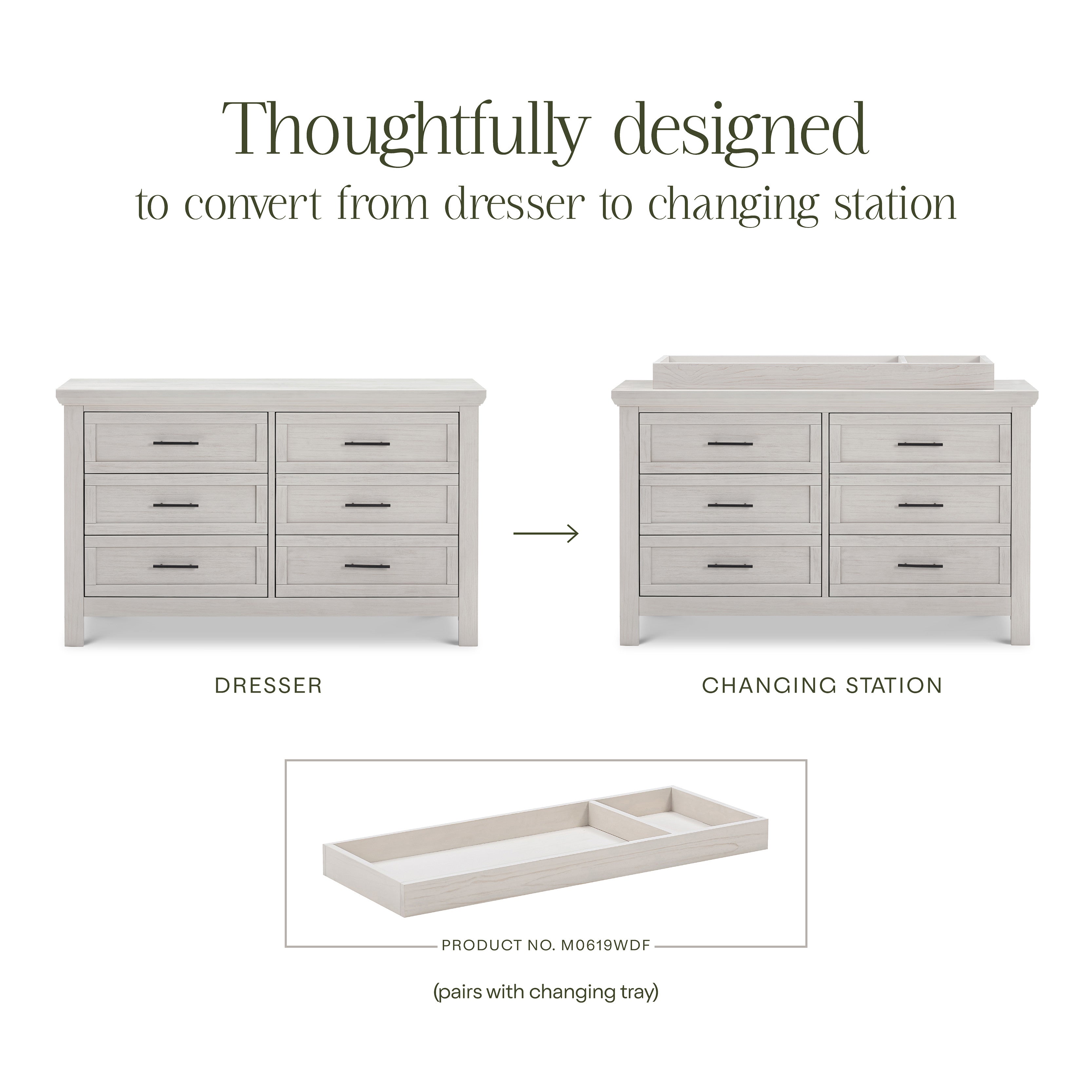 Monogram by Namesake Emory Farmhouse 6-Drawer Dresser | Lullabye Shop