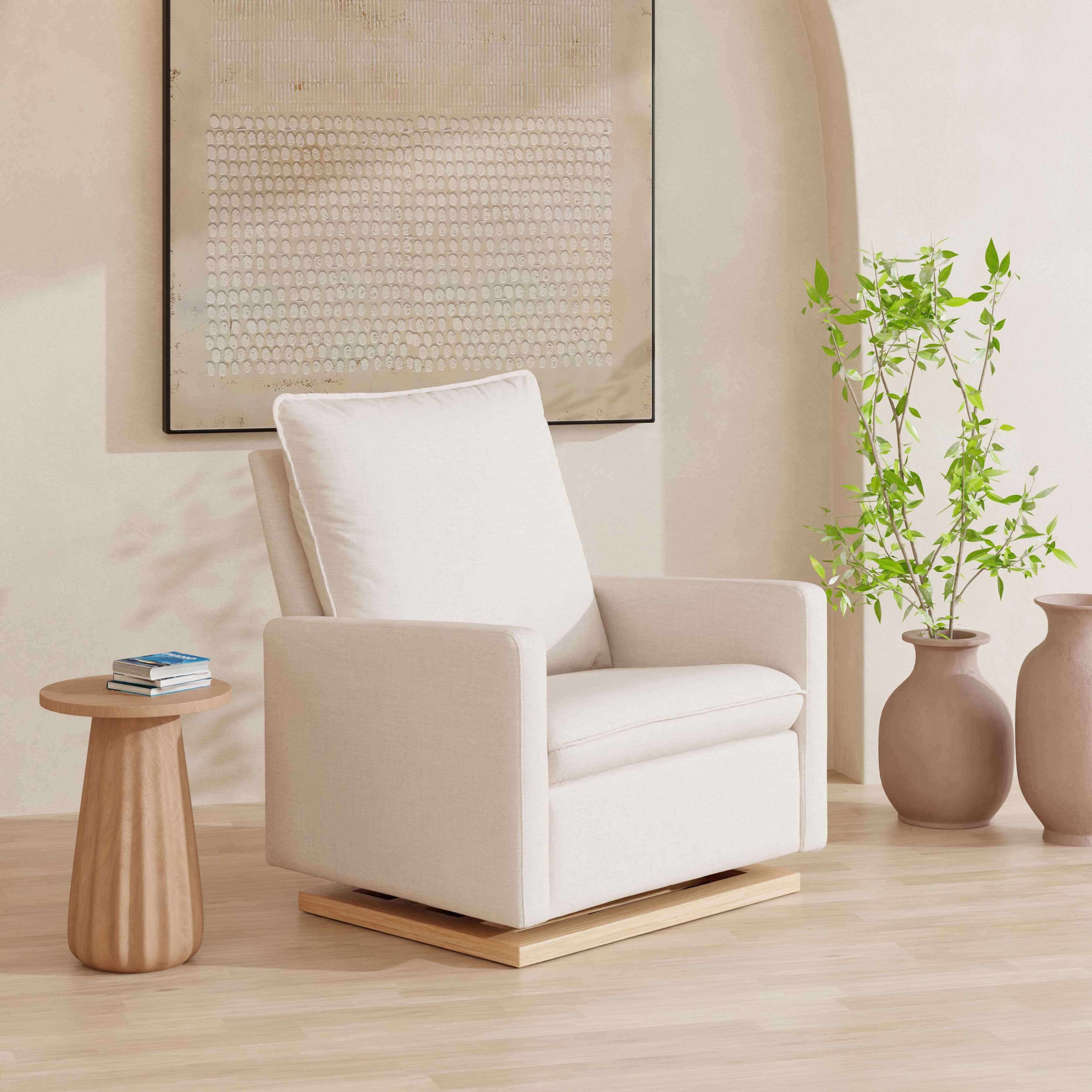 Babyletto Cali Pillowback Chair and a Half Glider in Eco-Performance Fabric | Water Repellent & Stain Resistant | Lullabye Shop