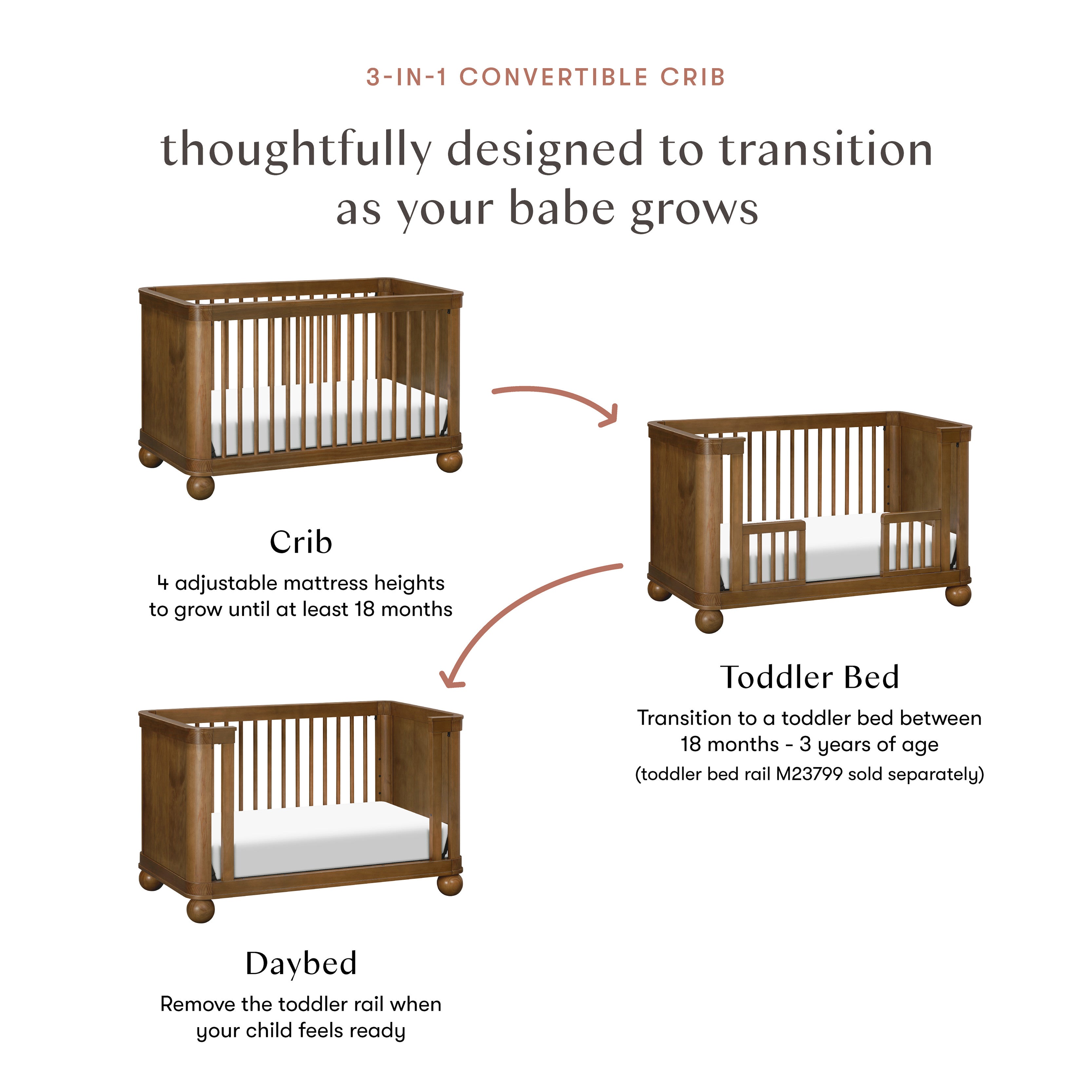 Namesake Crosby 3-in-1 Convertible Crib | Lullabye Shop
