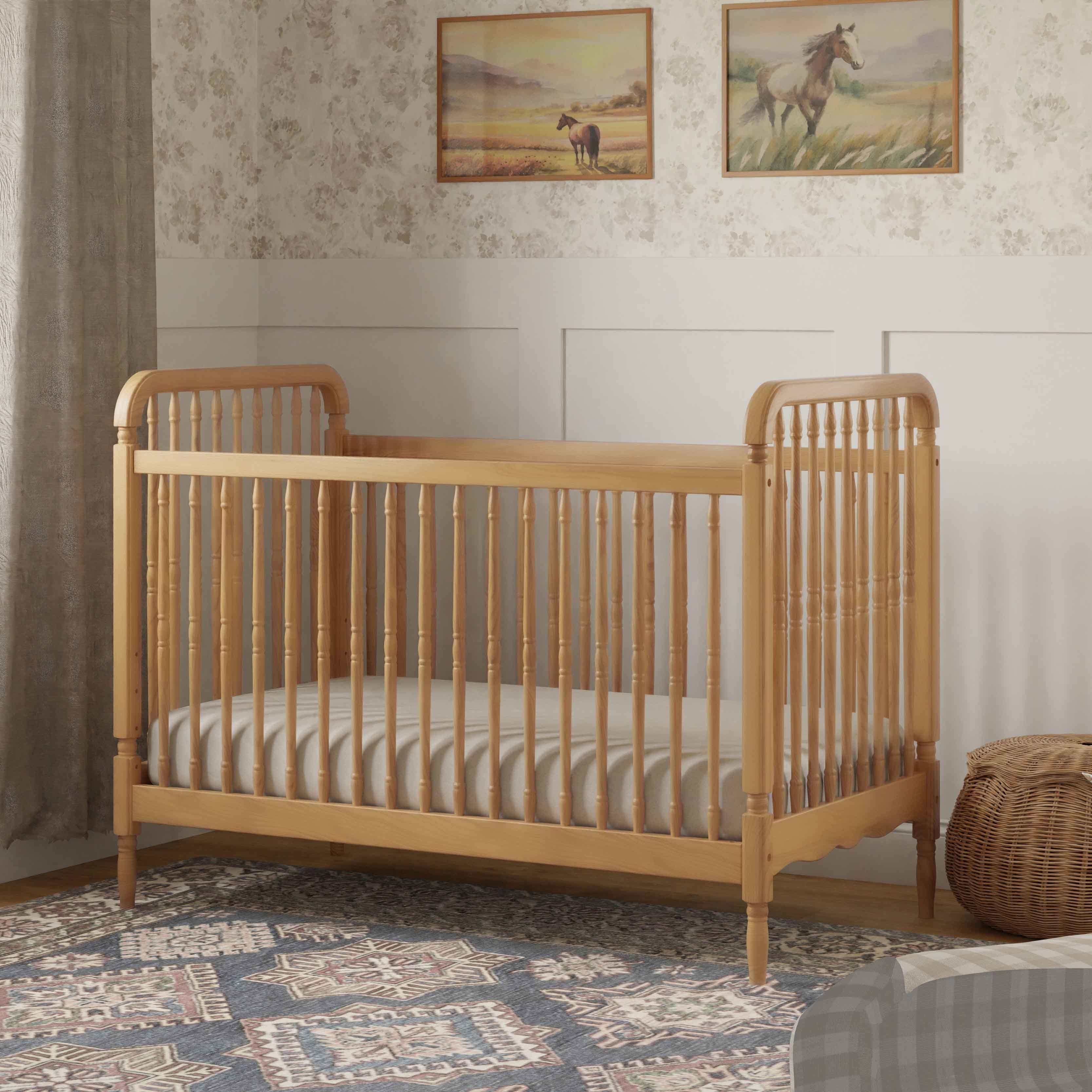 Namesake Liberty 3-in-1 Convertible Spindle Crib with Toddler Bed Conversion Kit | Lullabye Shop