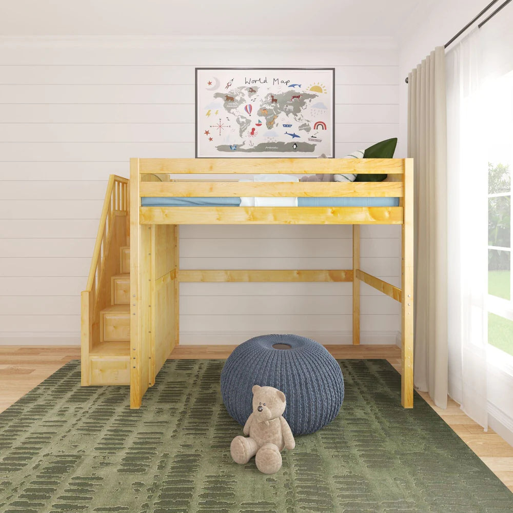 Maxtrix High Loft Bed with Stairs