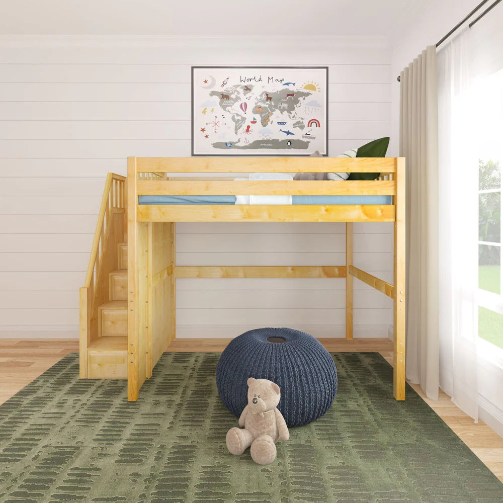 Maxtrix High Loft Bed with Stairs