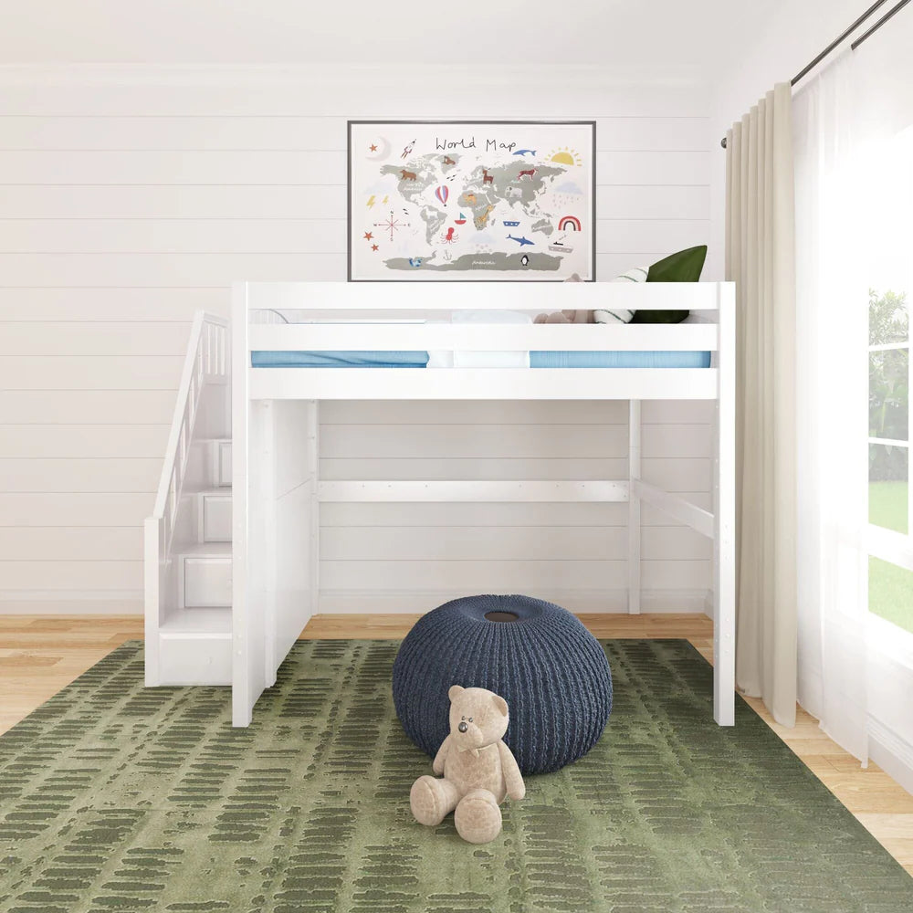 Maxtrix High Loft Bed with Stairs