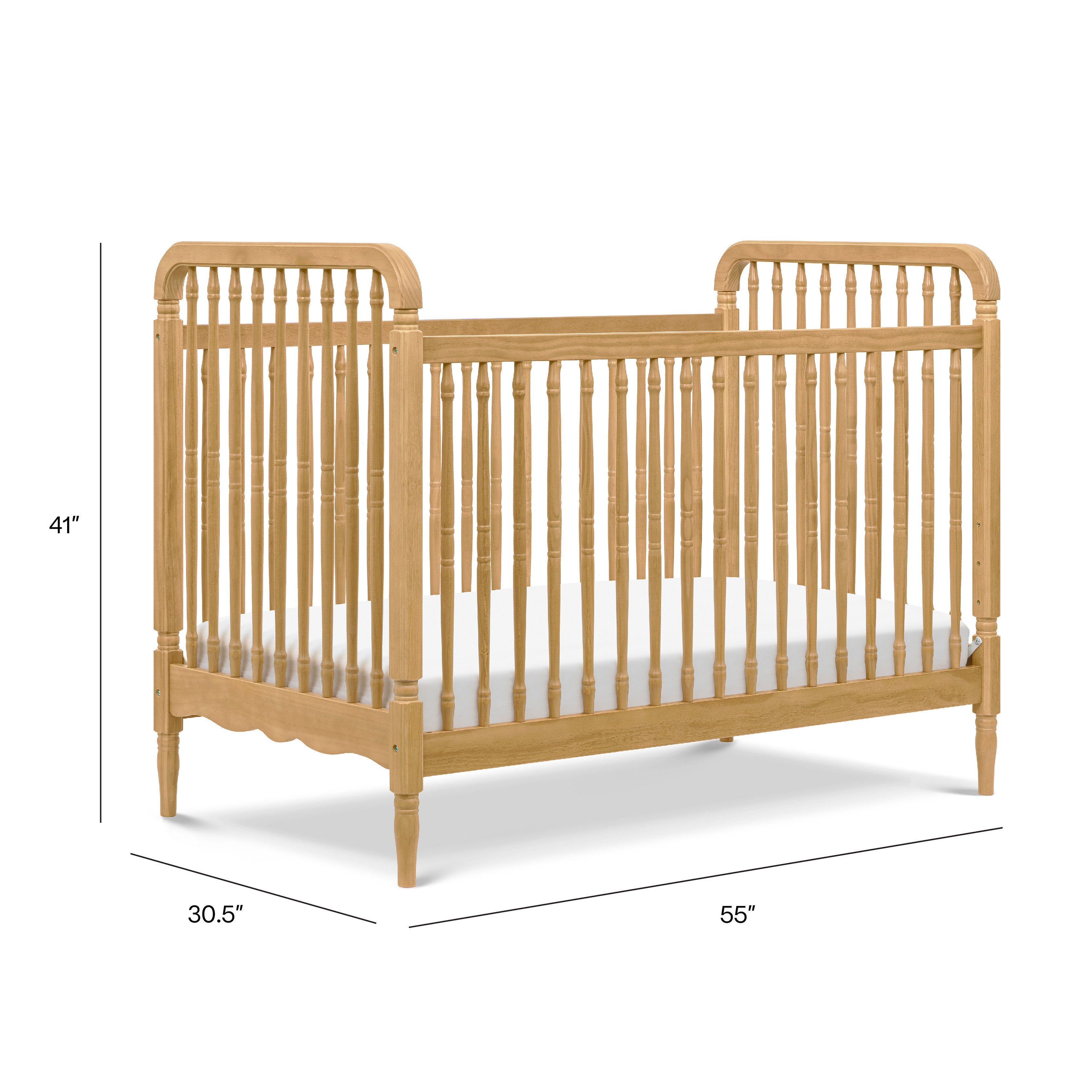 Namesake Liberty 3-in-1 Convertible Spindle Crib with Toddler Bed Conversion Kit | Lullabye Shop