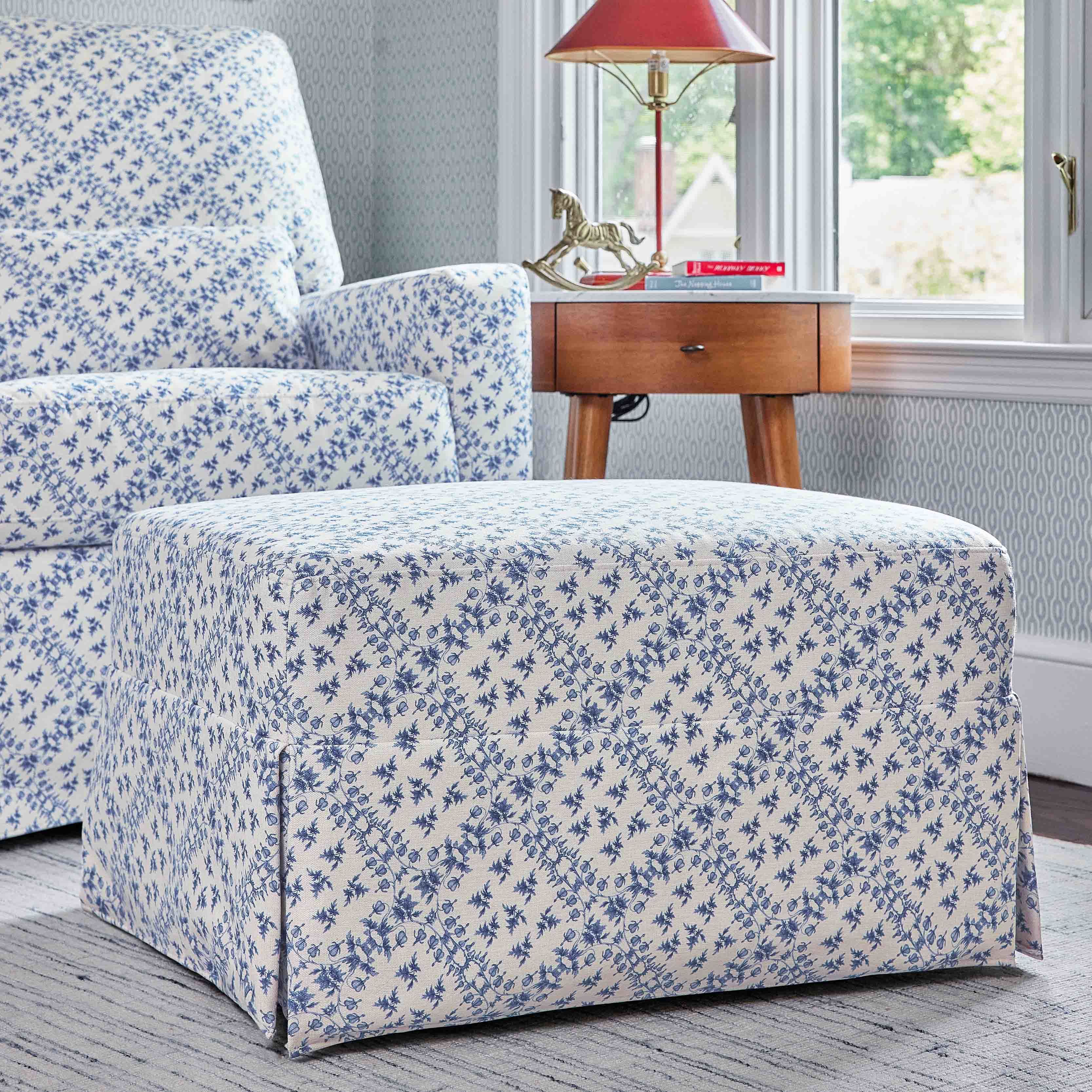 Sarah Flint x Namesake Crawford Gliding Ottoman in Eco-Performance Fabric | Water Repellent & Stain Resistant | Lullabye Shop