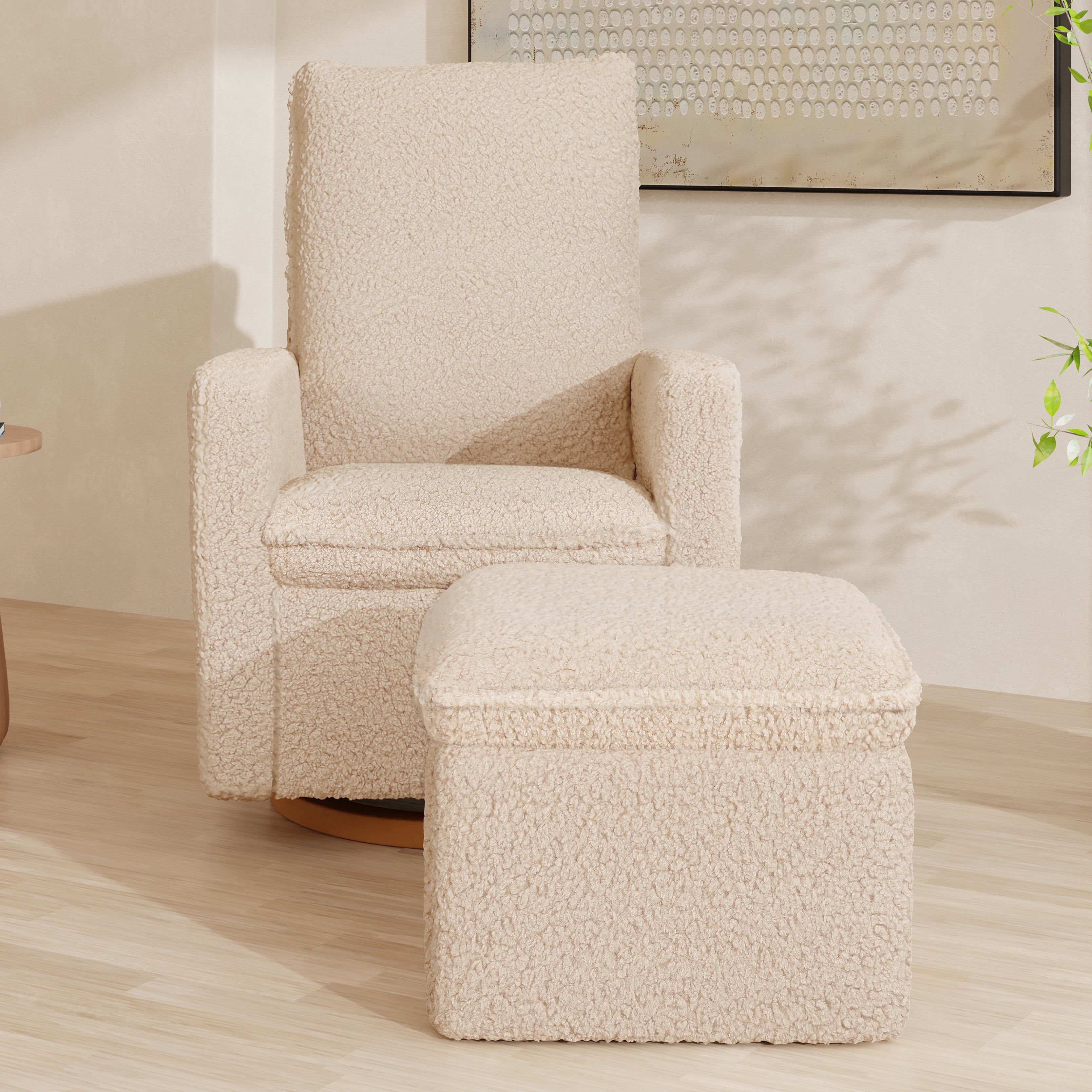 Babyletto Cali Storage Ottoman in Shearling | Lullabye Shop