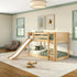 Maxtrix Floor Bunk Bed with Slide Straight ladder on Front