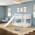 Maxtrix Floor Bunk Bed with Slide Straight ladder on Front