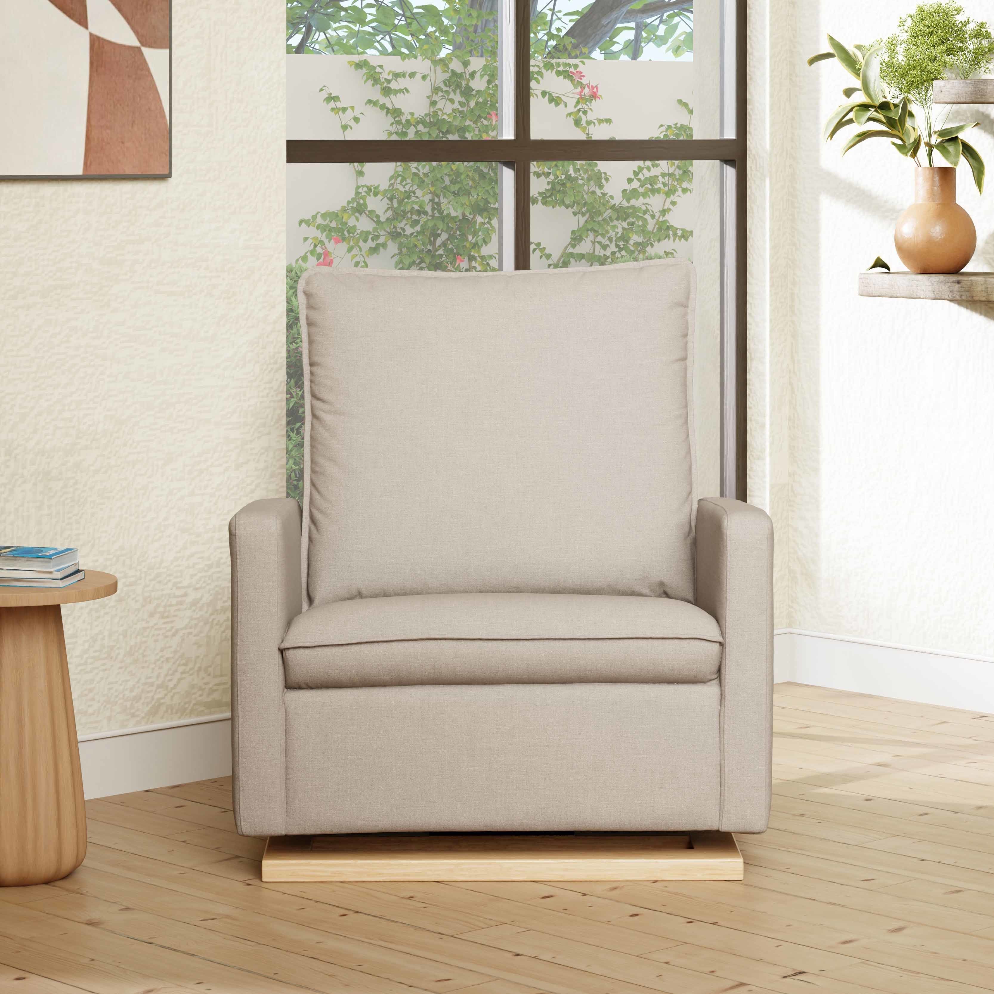 Babyletto Cali Pillowback Chair and a Half Glider in Eco-Performance Fabric | Water Repellent & Stain Resistant | Lullabye Shop