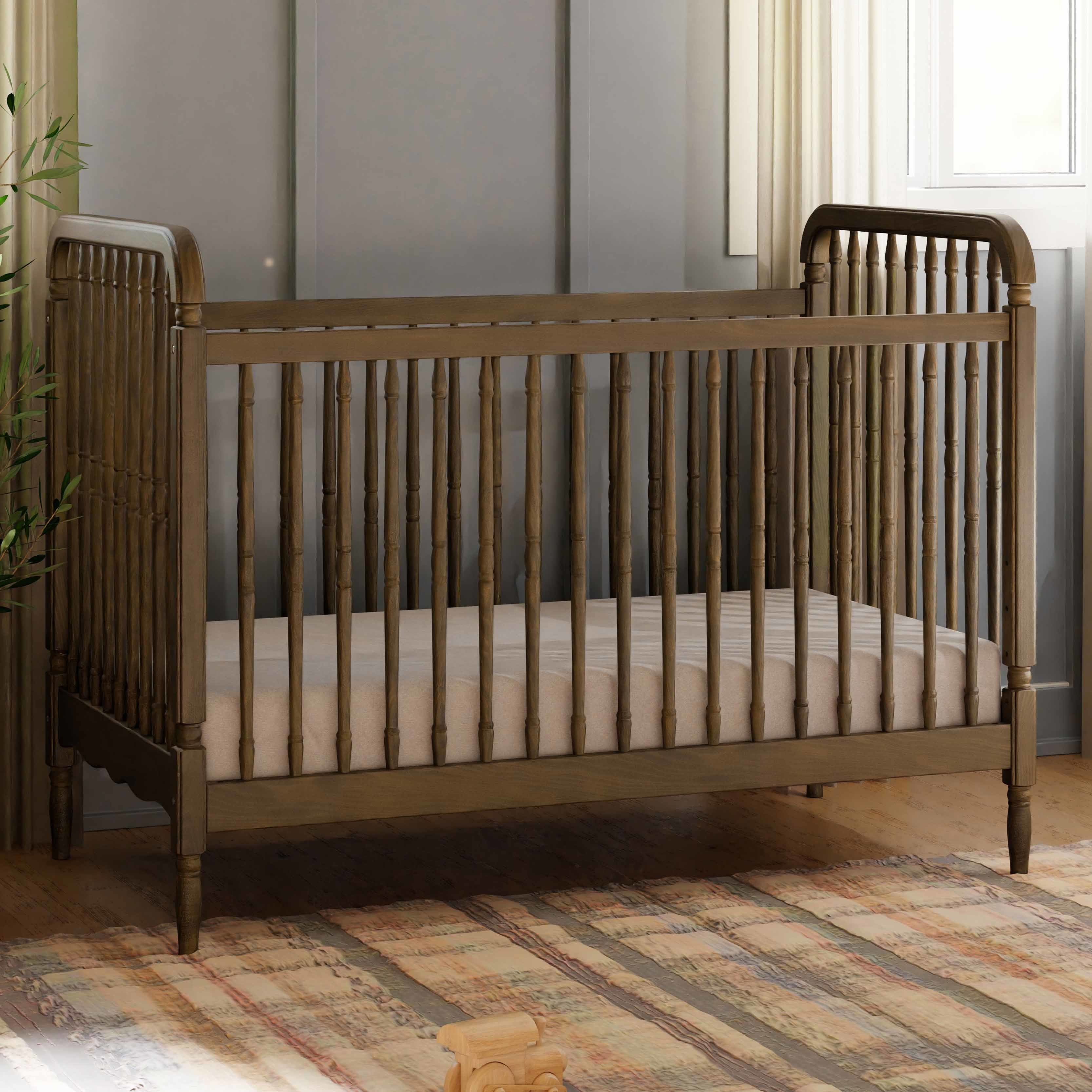 Namesake Liberty 3-in-1 Convertible Spindle Crib with Toddler Bed Conversion Kit | Lullabye Shop