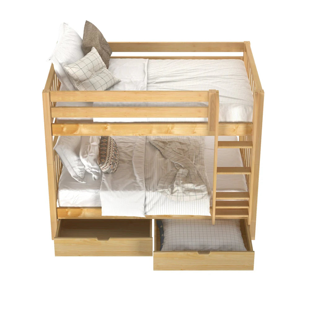 Maxtrix Twin Medium Bunk Bed with Underbed Storage Drawers