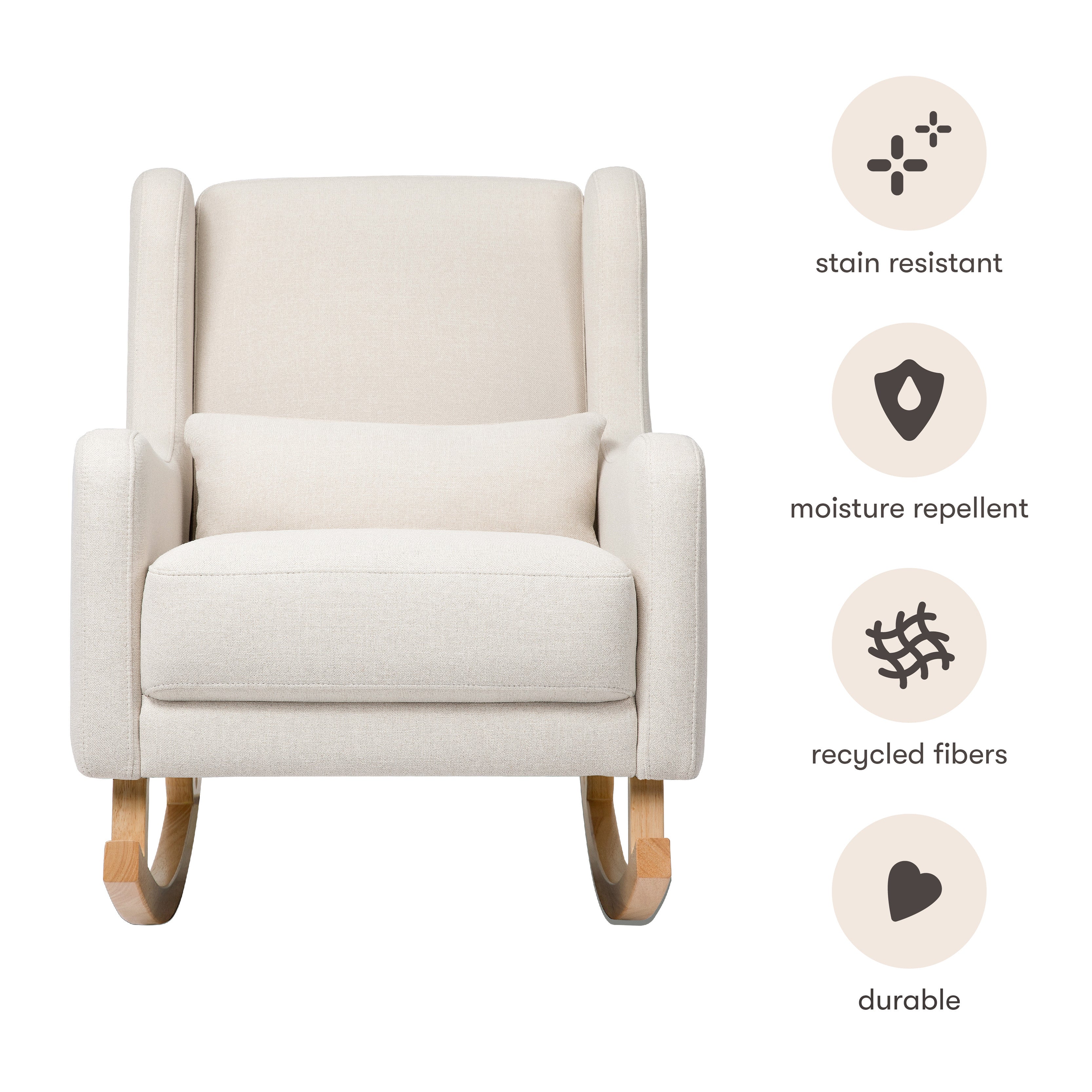Babyletto Kai Rocker in Eco-Performance Fabric | Water Repellent & Stain Resistant | Lullabye Shop