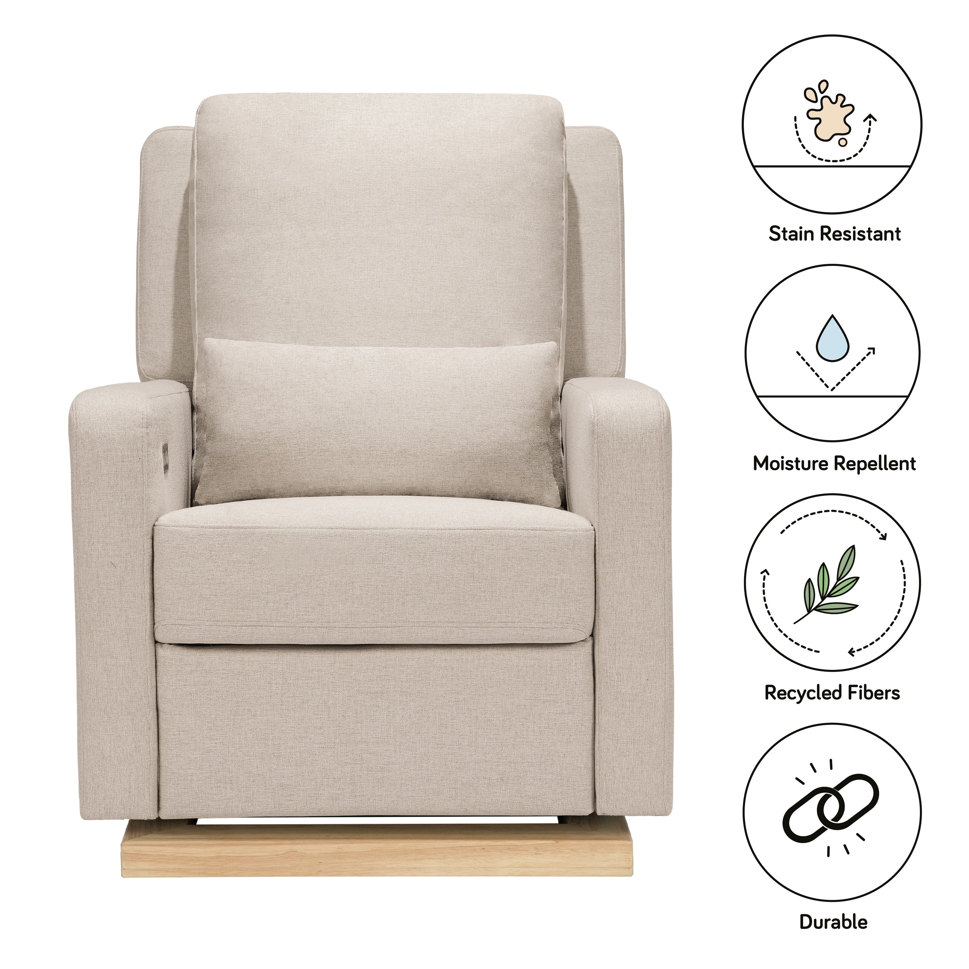 Babyletto Sigi Electronic Recliner and Glider with USB Port | Lullabye Shop